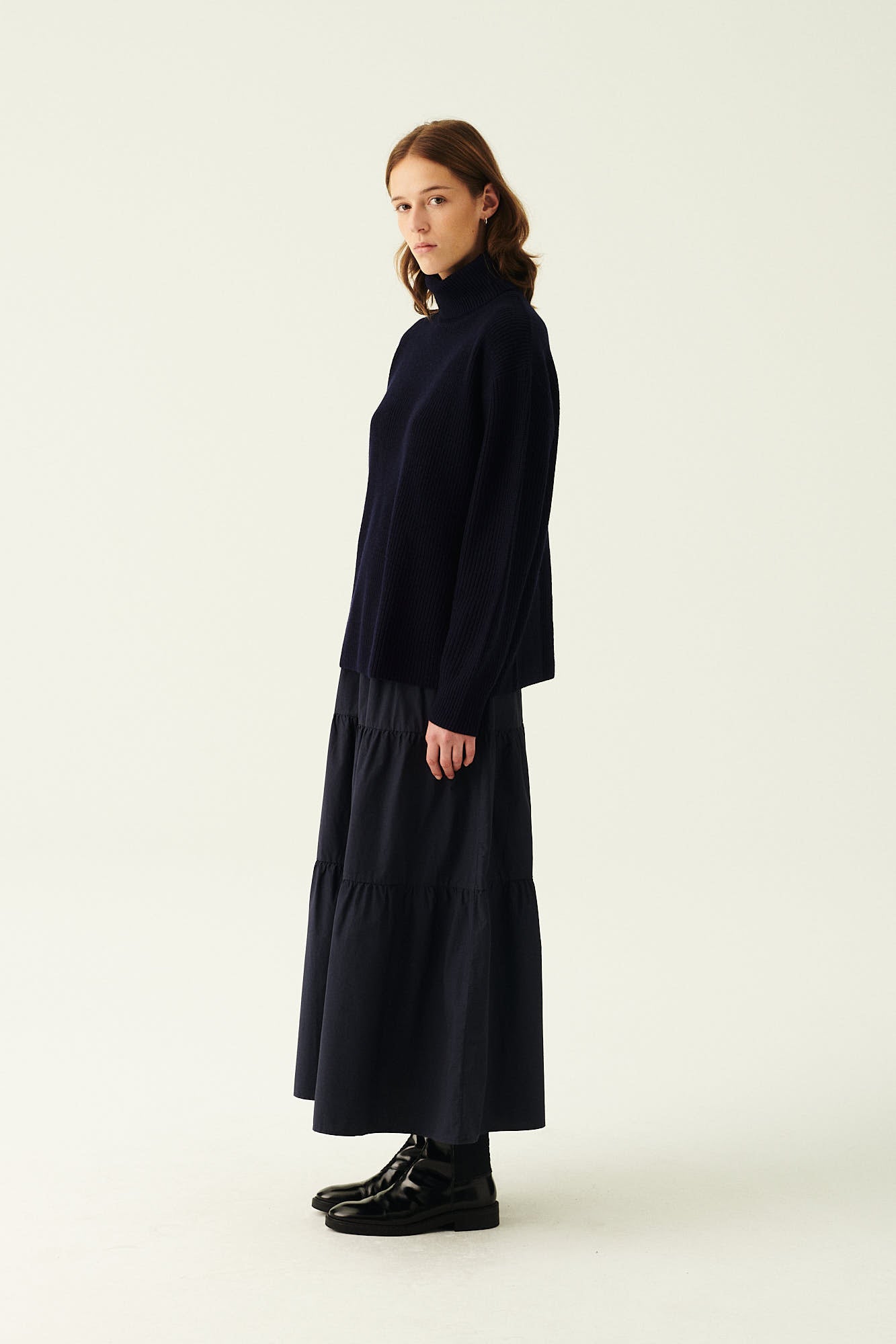 Rue de Tokyo KIRI WOOL CASHMERE BLEND SWEATER NAVY