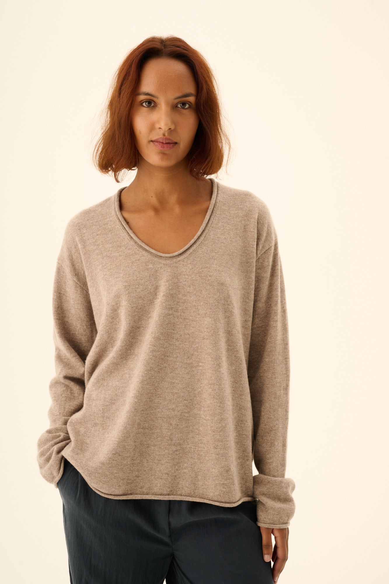 Rue de Tokyo KIRSTY MERINO Sweater TAUPE MELANGE