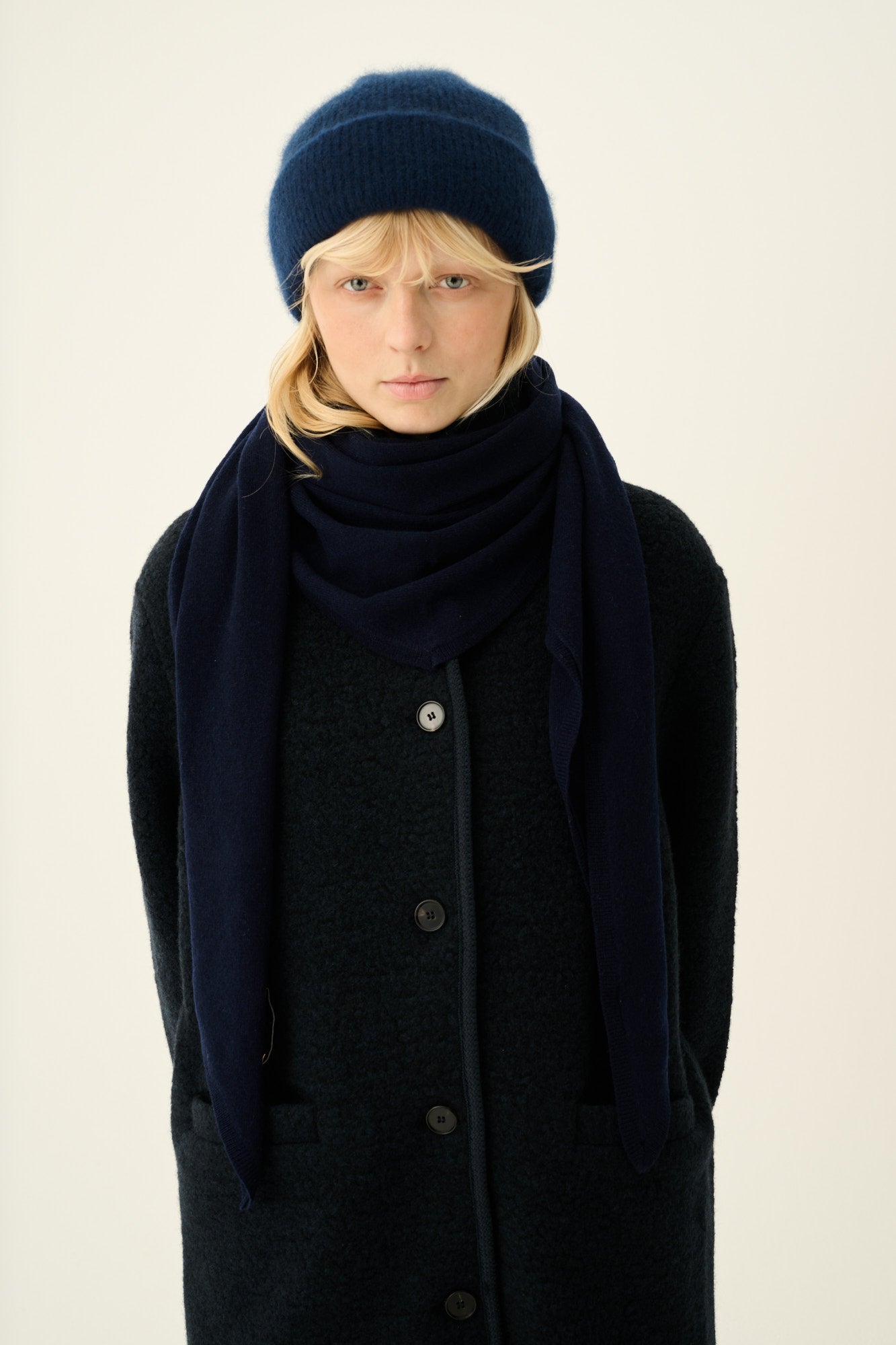 Rue de Tokyo KITTI CASHMERE SILK Accessories ECLIPSE NAVY