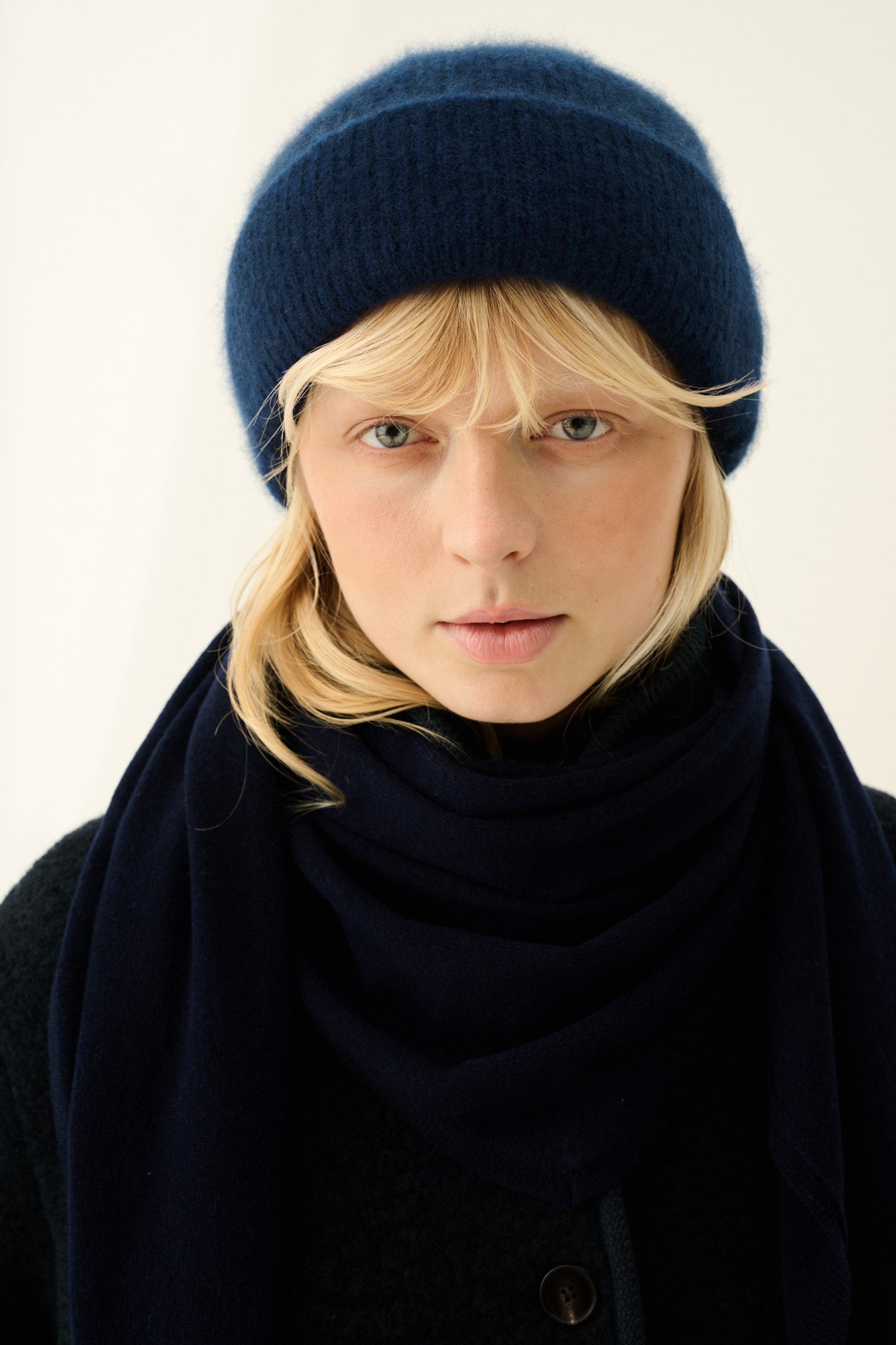 Rue de Tokyo KITTI CASHMERE SILK Accessories ECLIPSE NAVY