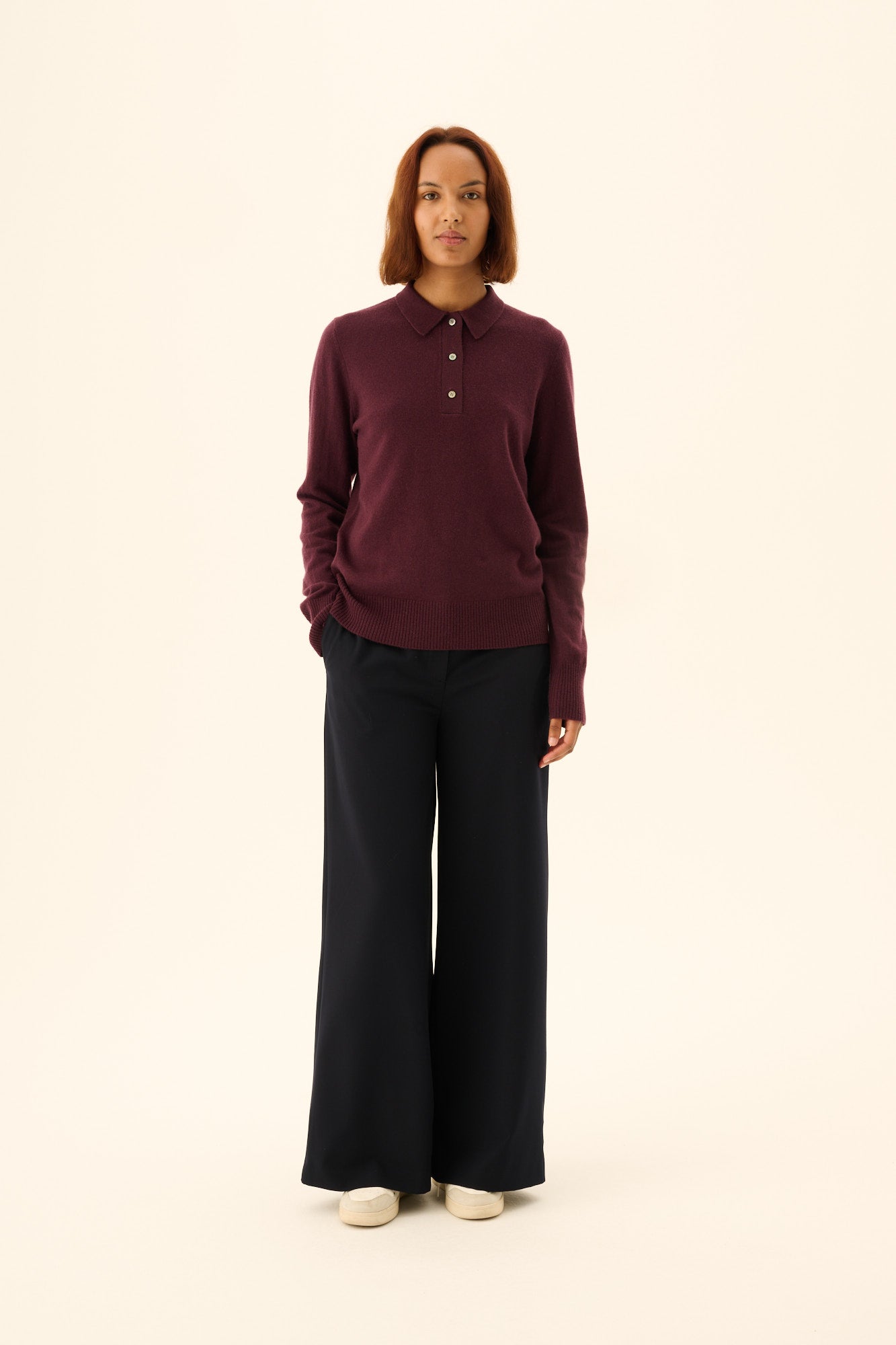 Rue de Tokyo KURA MERINO Sweater AUBERGINE