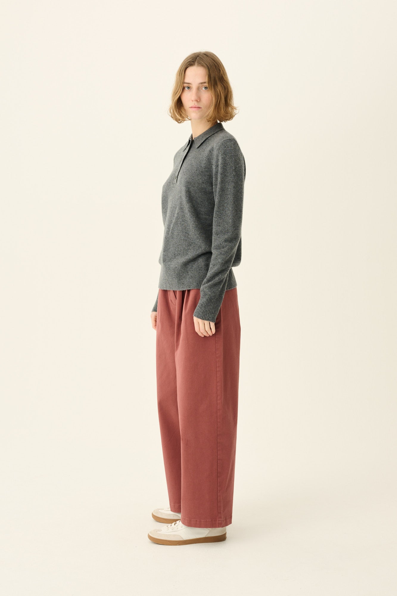 Rue de Tokyo KURA ORGANIC MERINO WOOL Blouses GREY