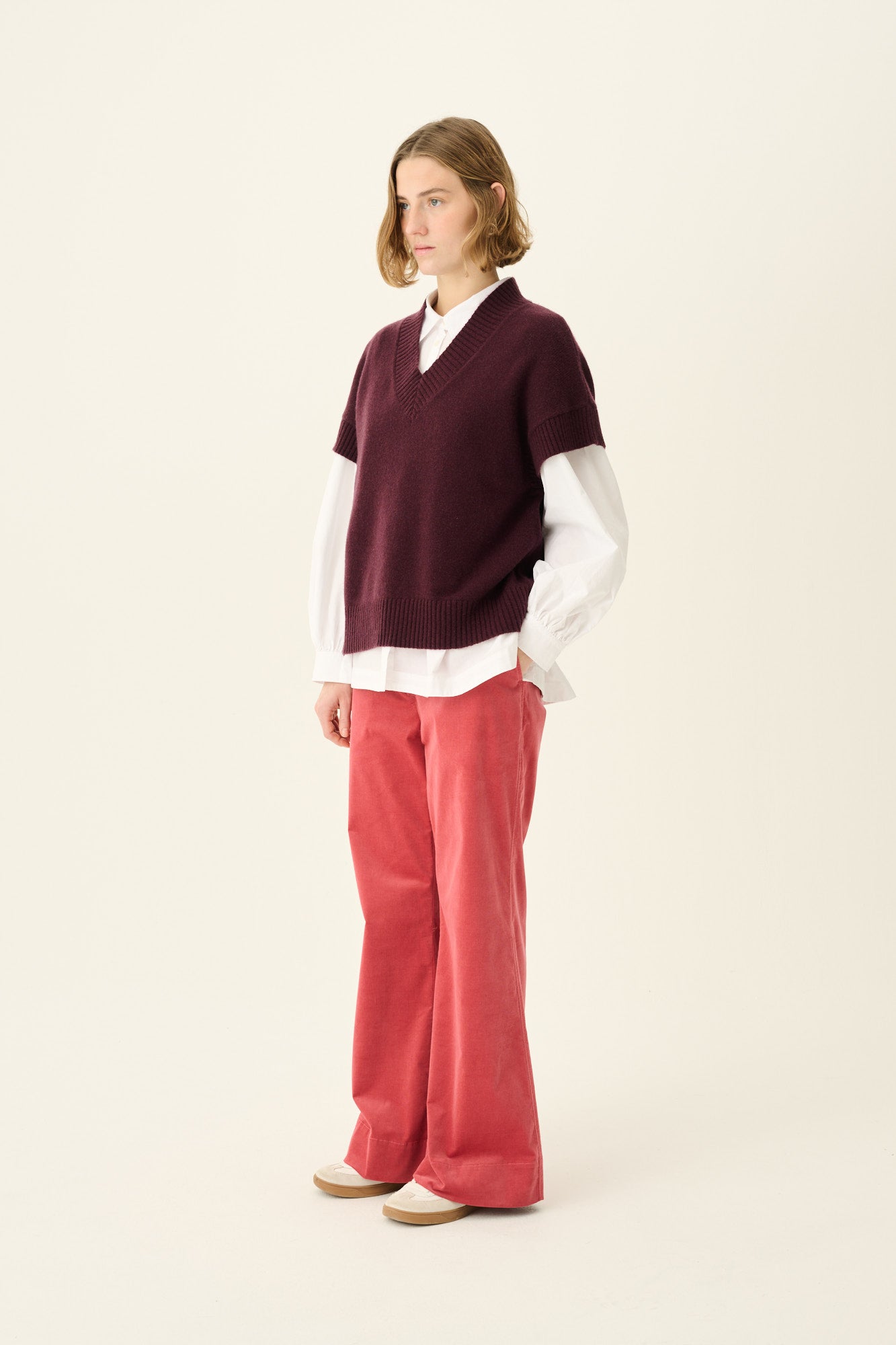 Rue de Tokyo KYRO MERINO CASHMERE BLEND Sweater AUBERGINE