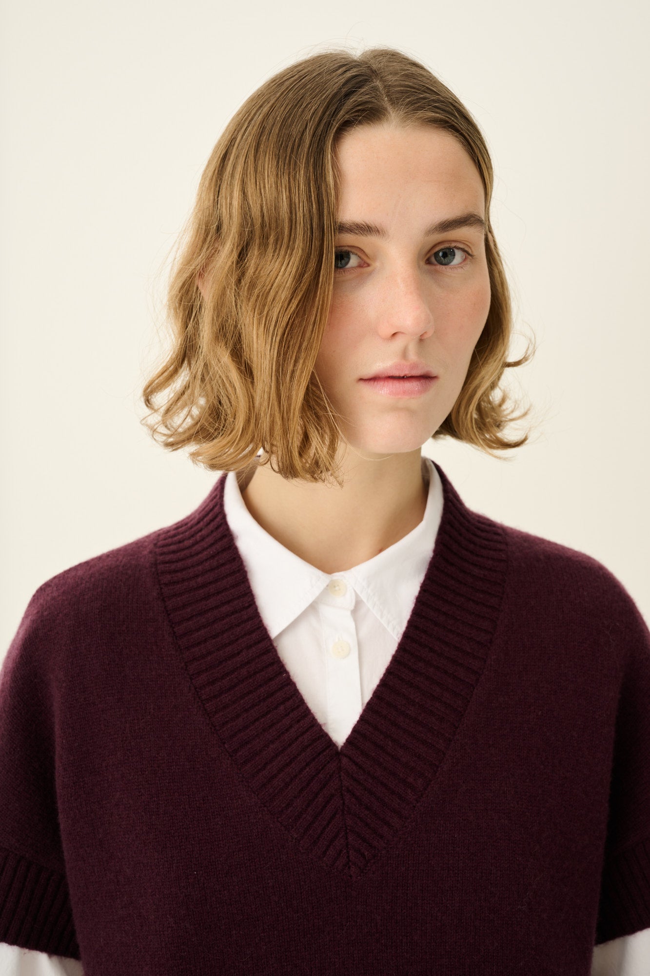 Rue de Tokyo KYRO MERINO CASHMERE BLEND Sweater AUBERGINE