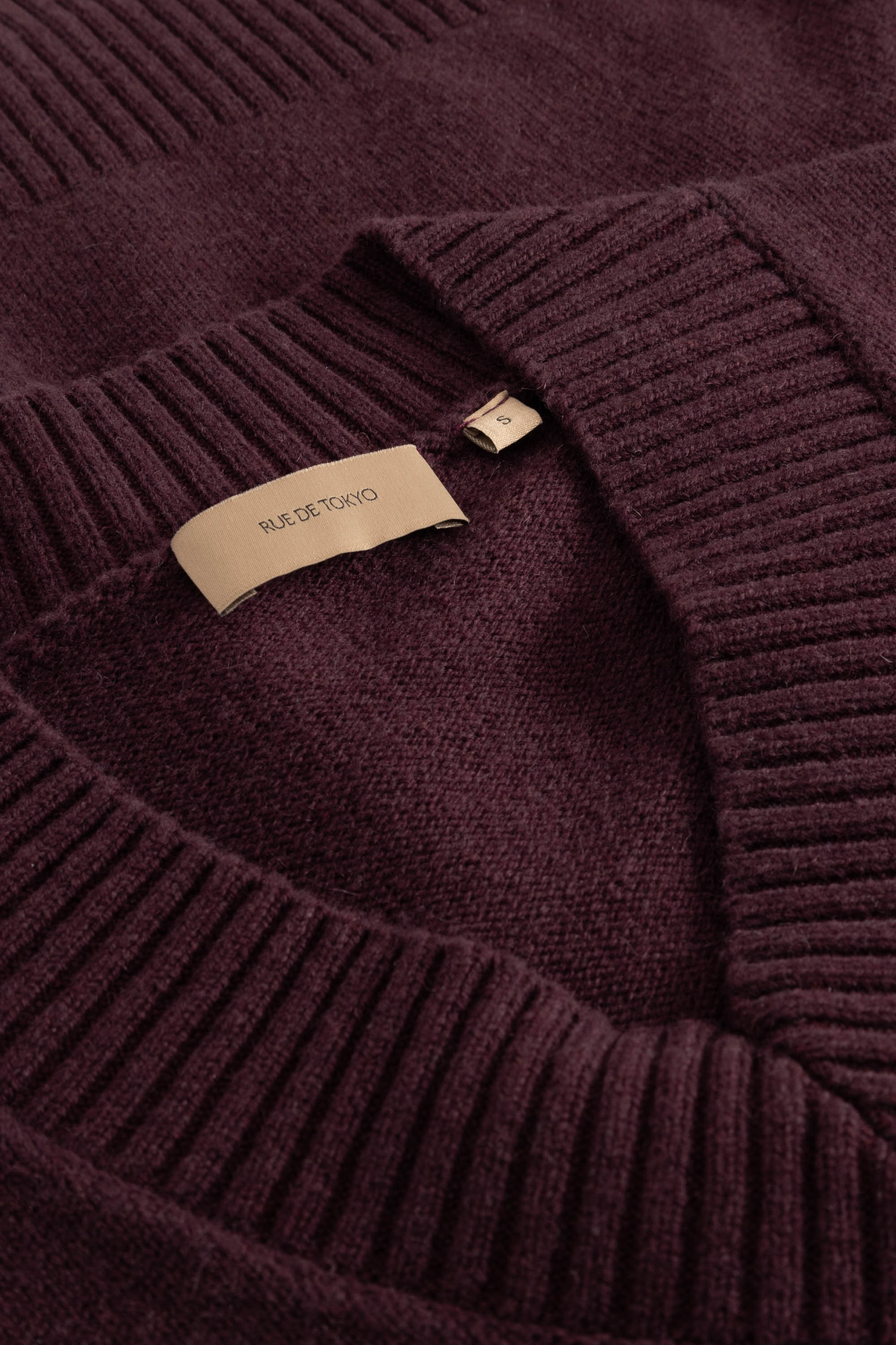 Rue de Tokyo KYRO MERINO CASHMERE BLEND Sweater AUBERGINE