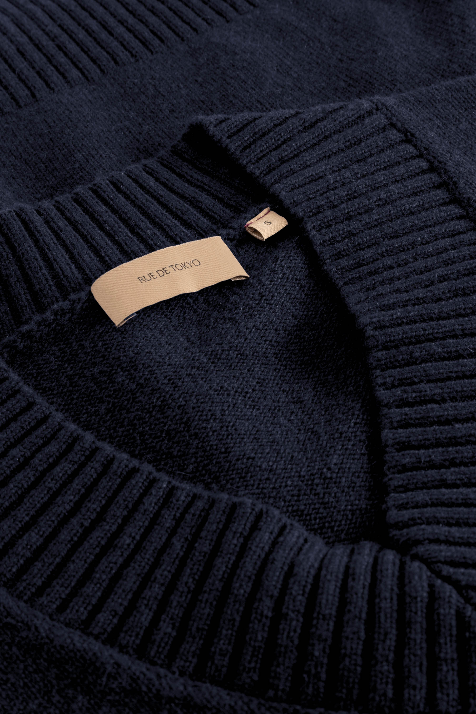 Rue de Tokyo KYRO MERINO CASHMERE BLEND Sweater NAVY