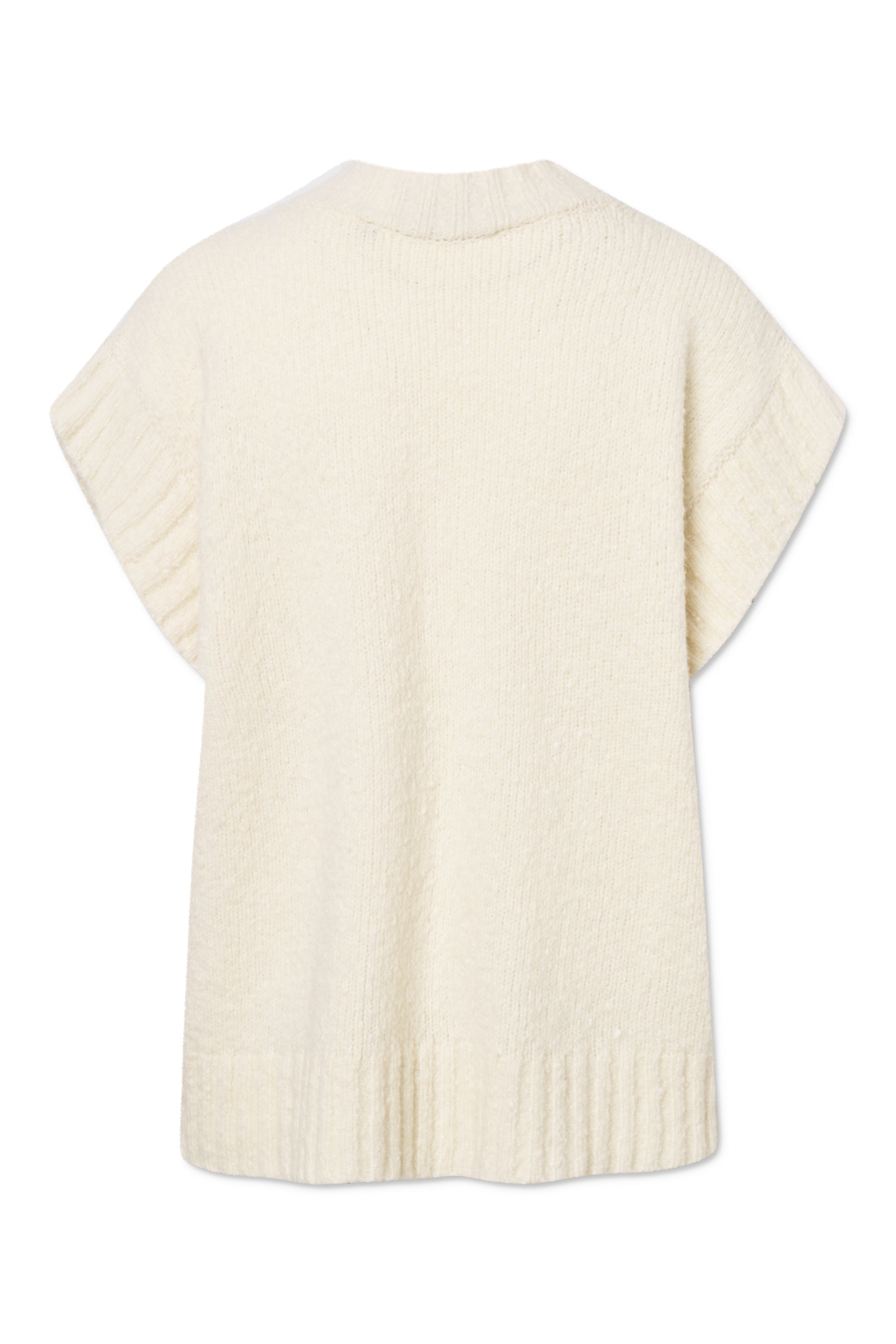 Rue de Tokyo KYRO MERINO SILK BUBBLE KNIT Vest IVORY