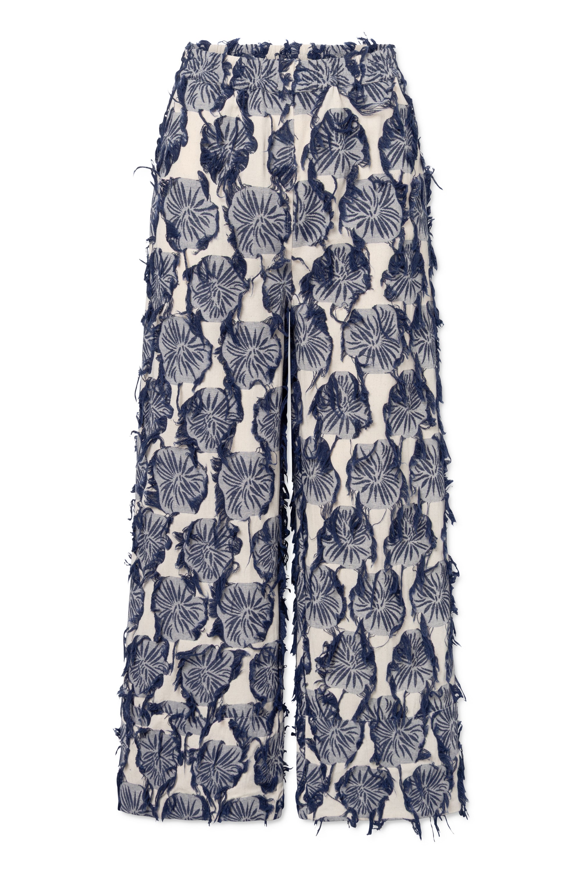 Rue de Tokyo PAGE FIL COUPE FLOWER Pants NAVY/SAND