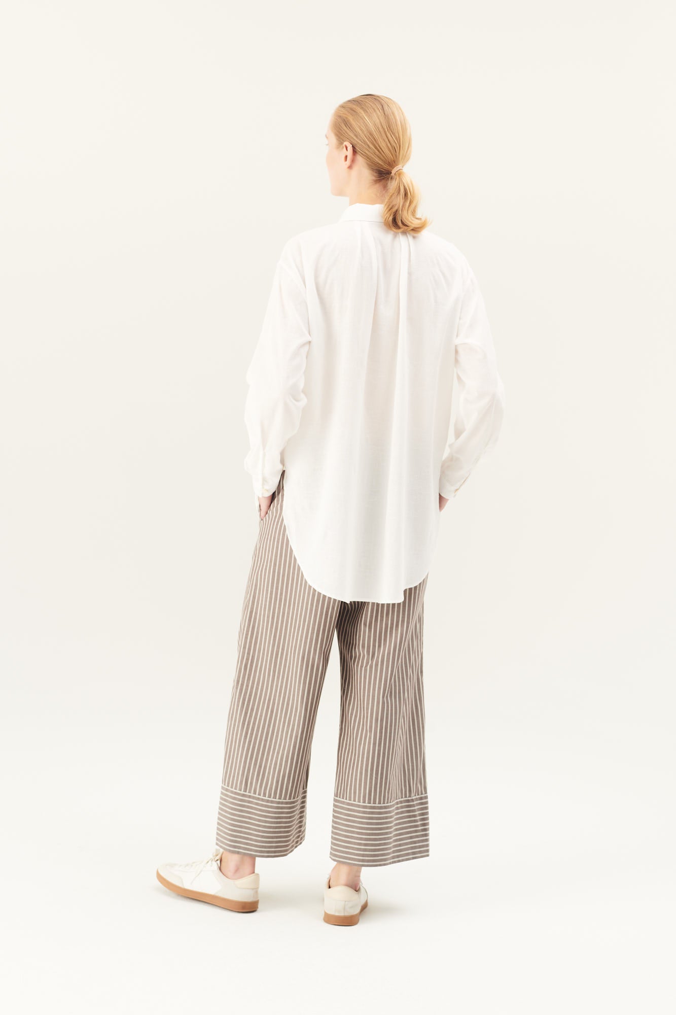 Rue de Tokyo PAGE SOFT POPLIN STRIPE PANTS BROWN STRIPE