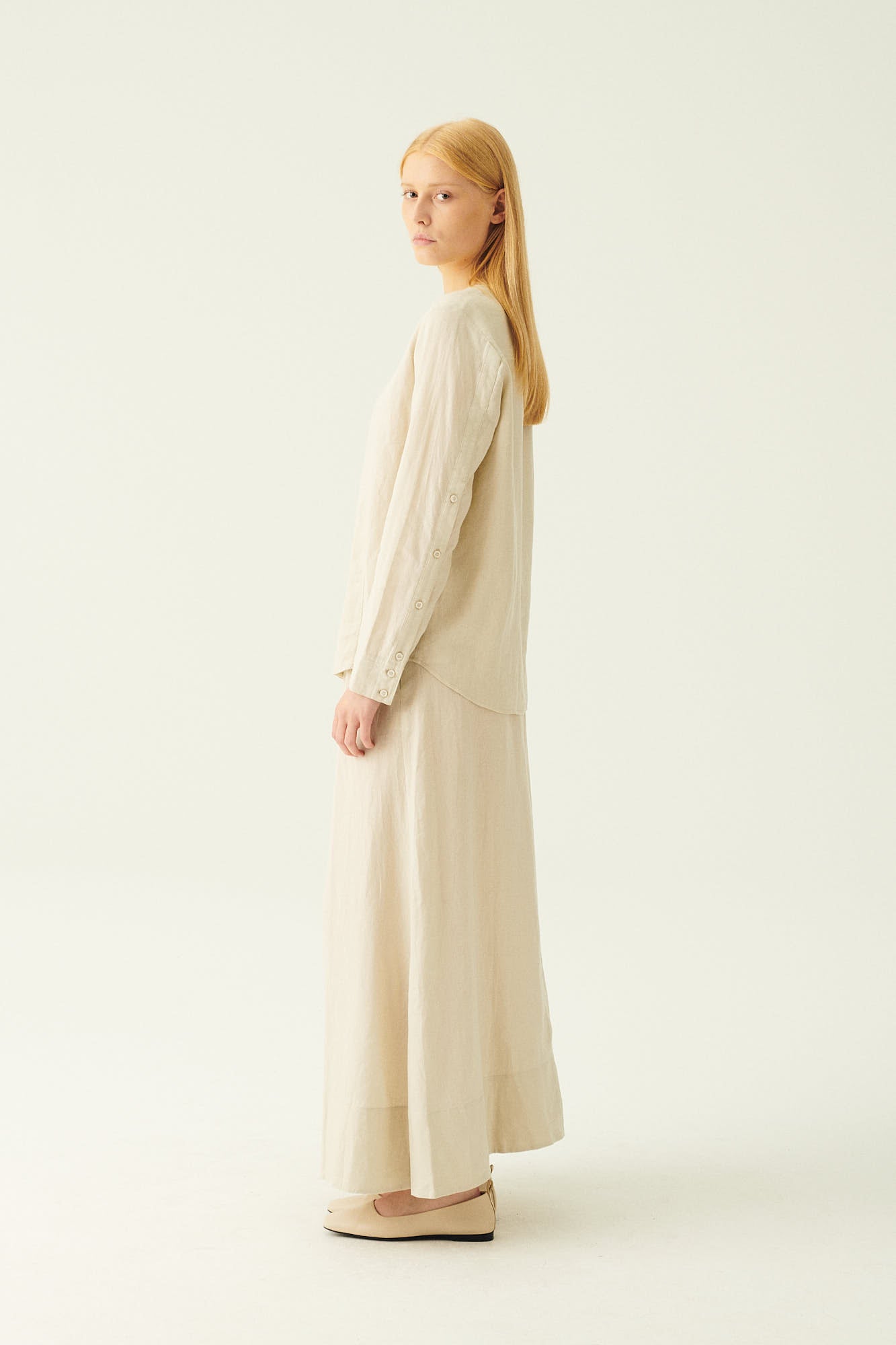 Rue de Tokyo PALESA LIGHT LINEN SKIRTS SAND