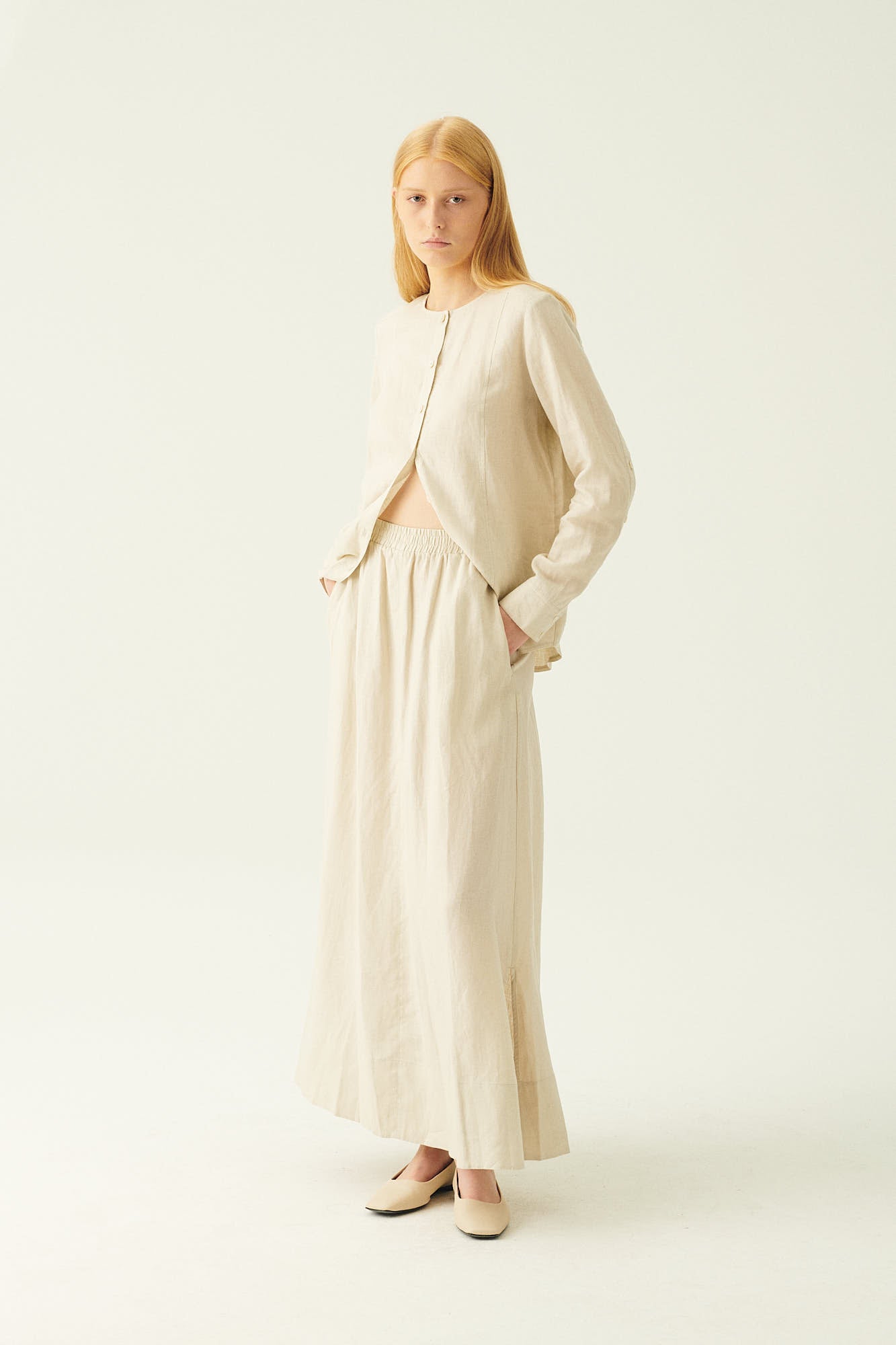 Rue de Tokyo PALESA LIGHT LINEN SKIRTS SAND