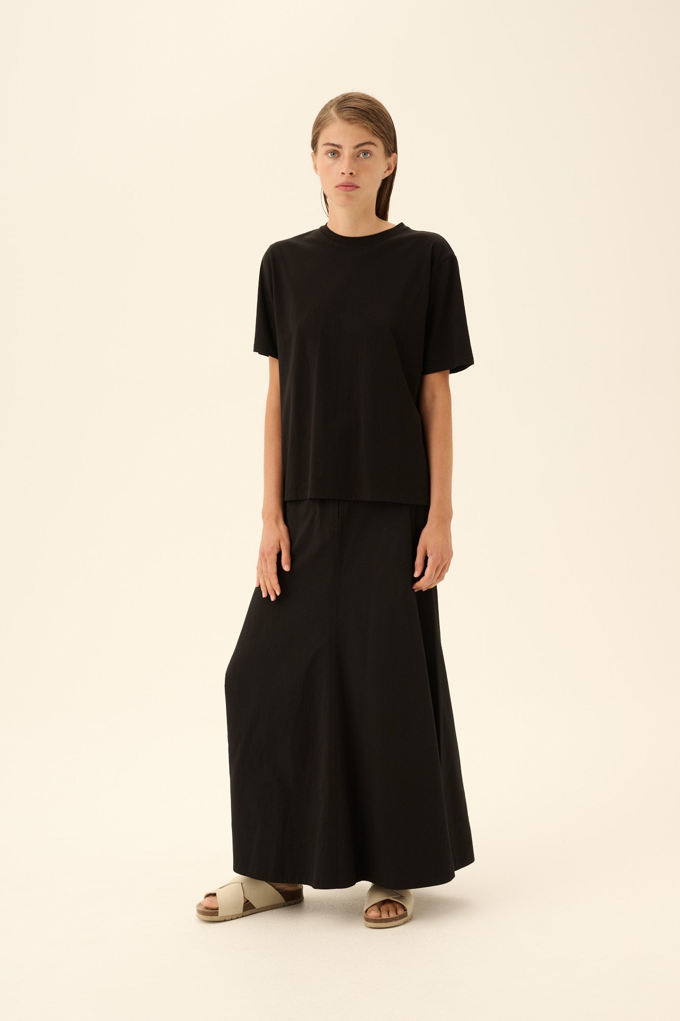Rue de Tokyo PALILA MODAL POPLIN Skirts BLACK