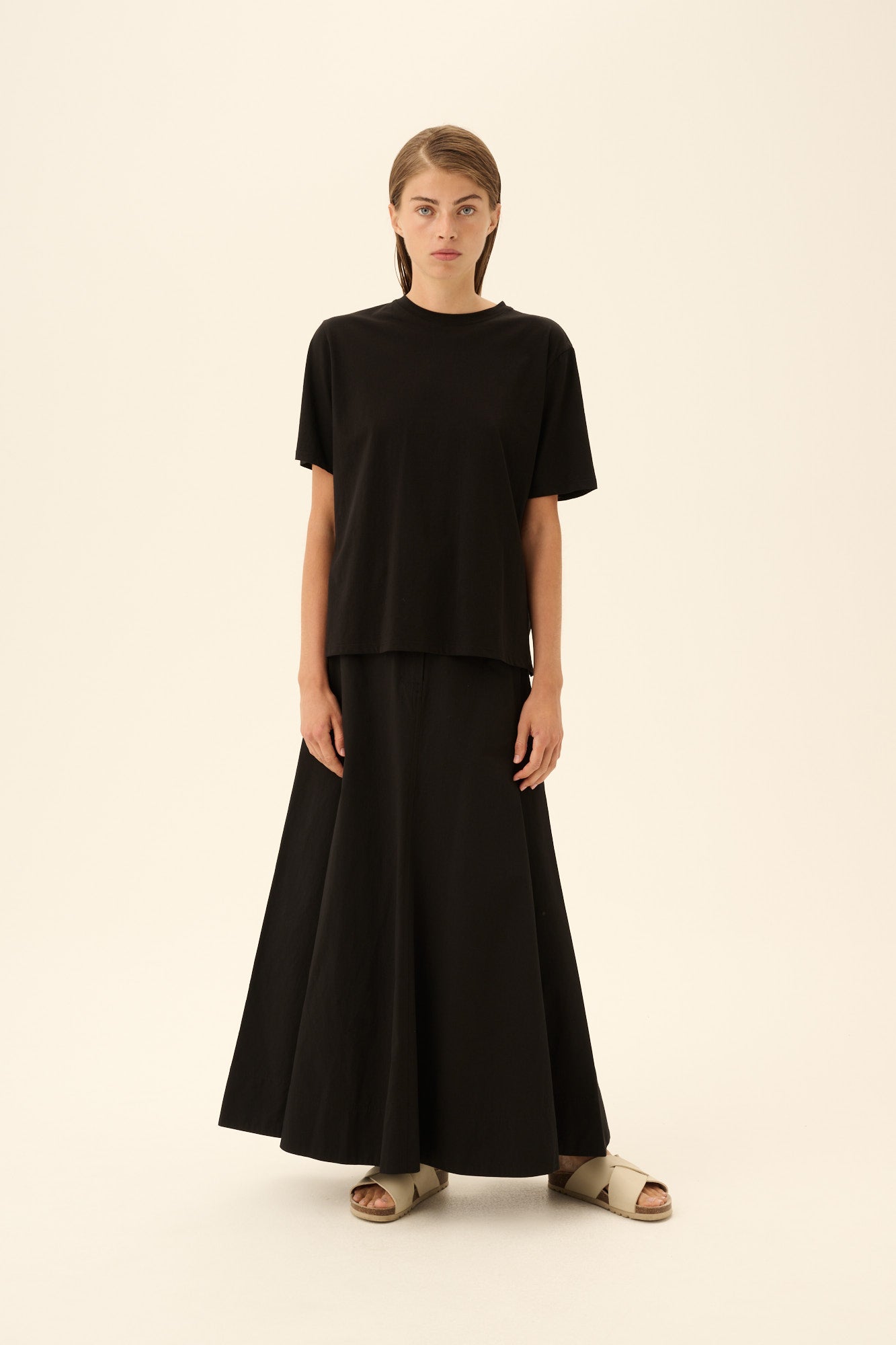 Rue de Tokyo PALILA MODAL POPLIN Skirts BLACK