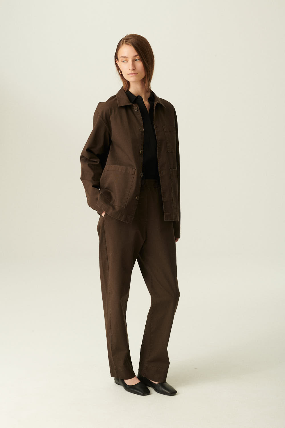 Rue de Tokyo PALLA GARMENT DYED TWILL PANTS SCORCHED BROWN