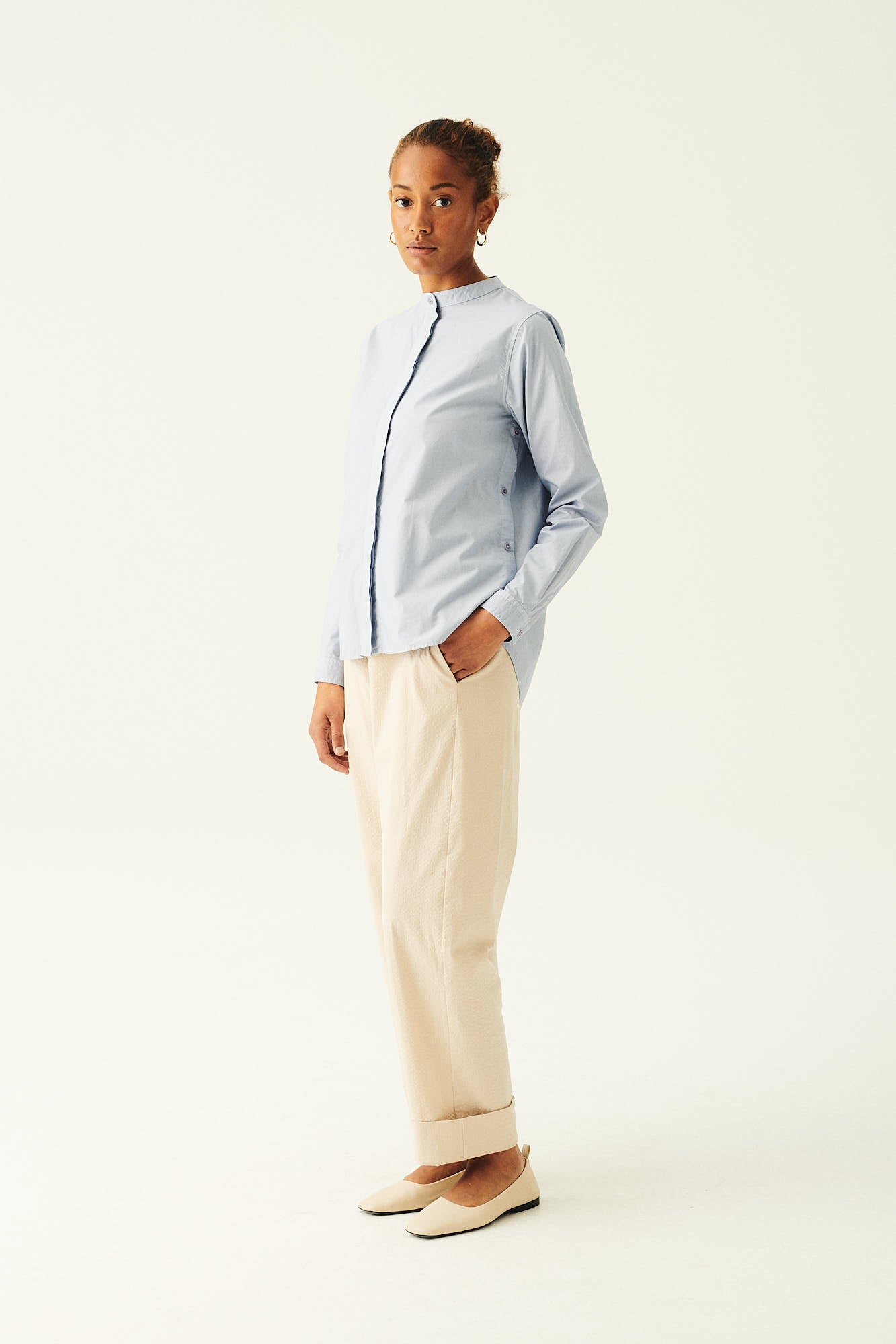 Rue de Tokyo PALLA HEAVY SEERSUCKER PANTS SAND