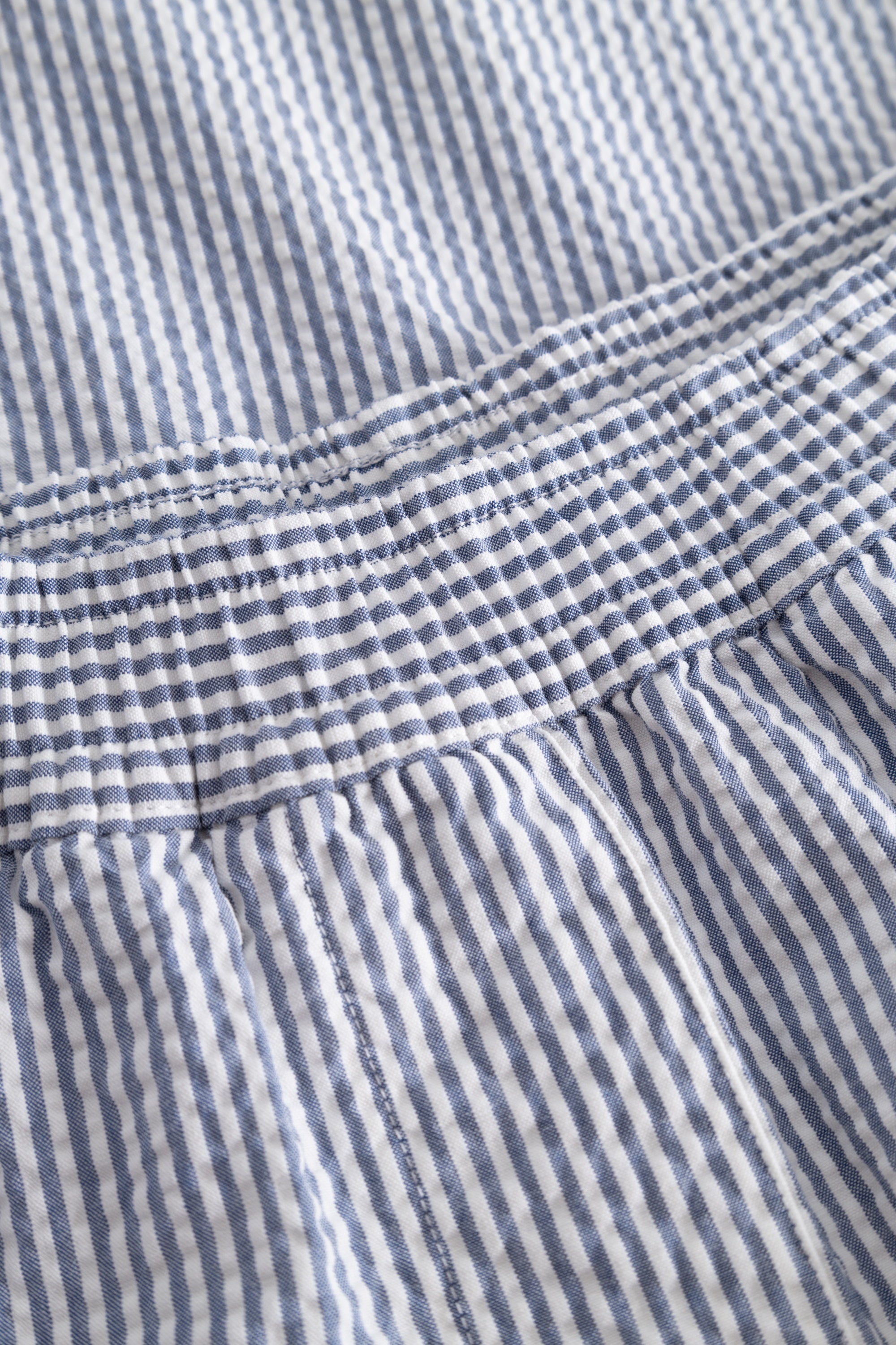Rue de Tokyo PALLA HEAVY SEERSUCKER STRIPE Pants FADED BLUE STRIPE