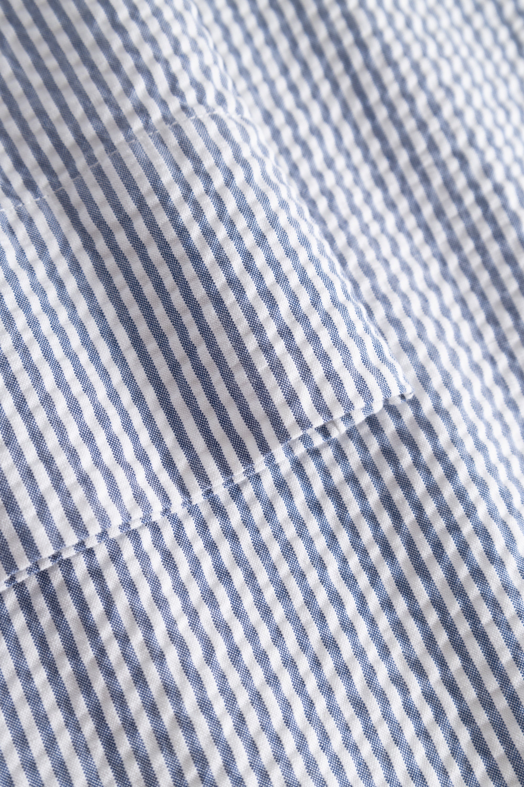 Rue de Tokyo PALLA HEAVY SEERSUCKER STRIPE Pants FADED BLUE STRIPE