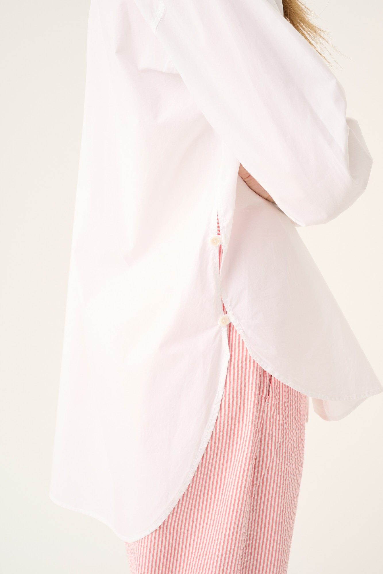 Rue de Tokyo PALLA HEAVY SEERSUCKER STRIPE Pants FADED RED STRIPE