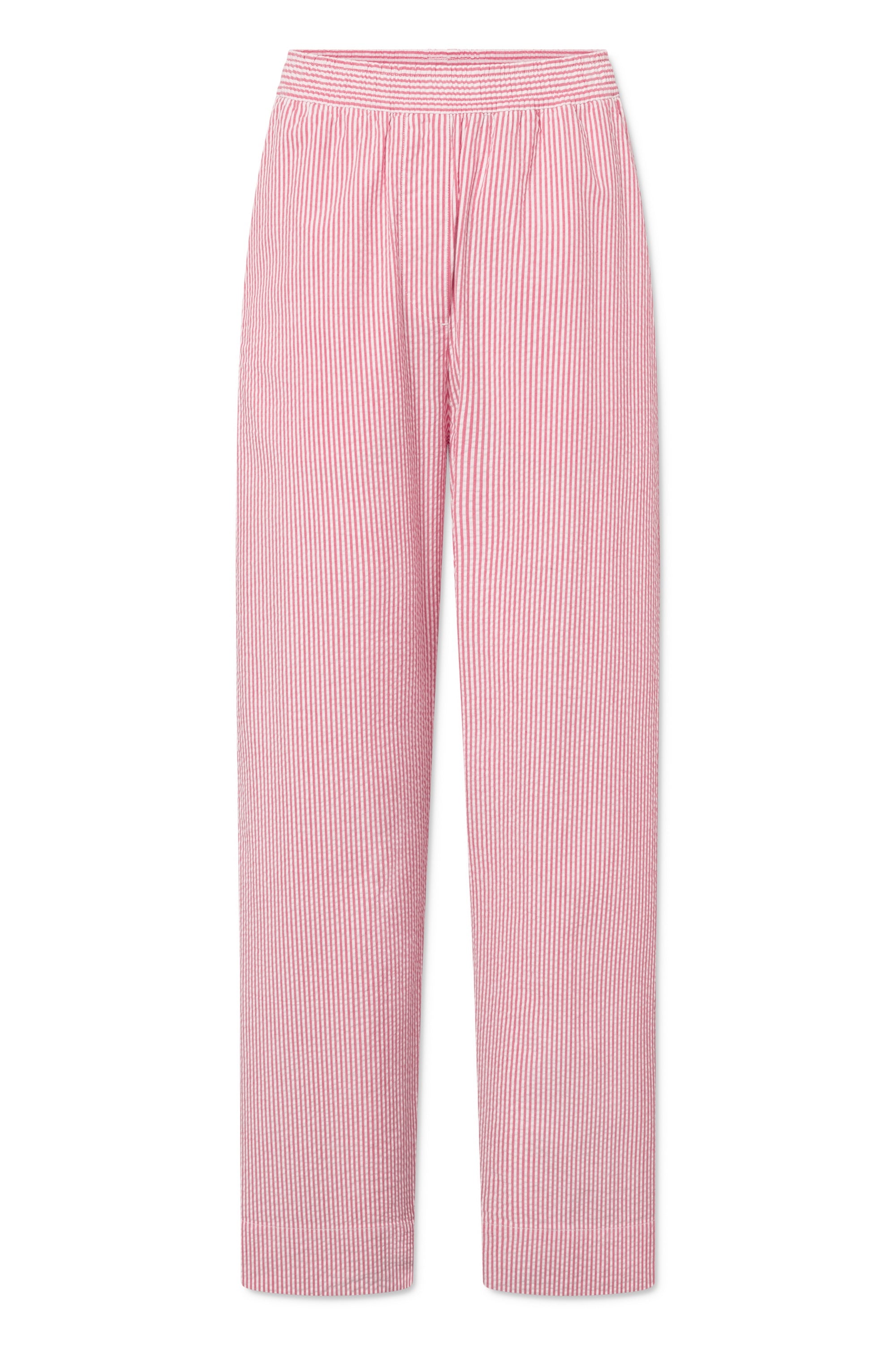 Rue de Tokyo PALLA HEAVY SEERSUCKER STRIPE Pants FADED RED STRIPE