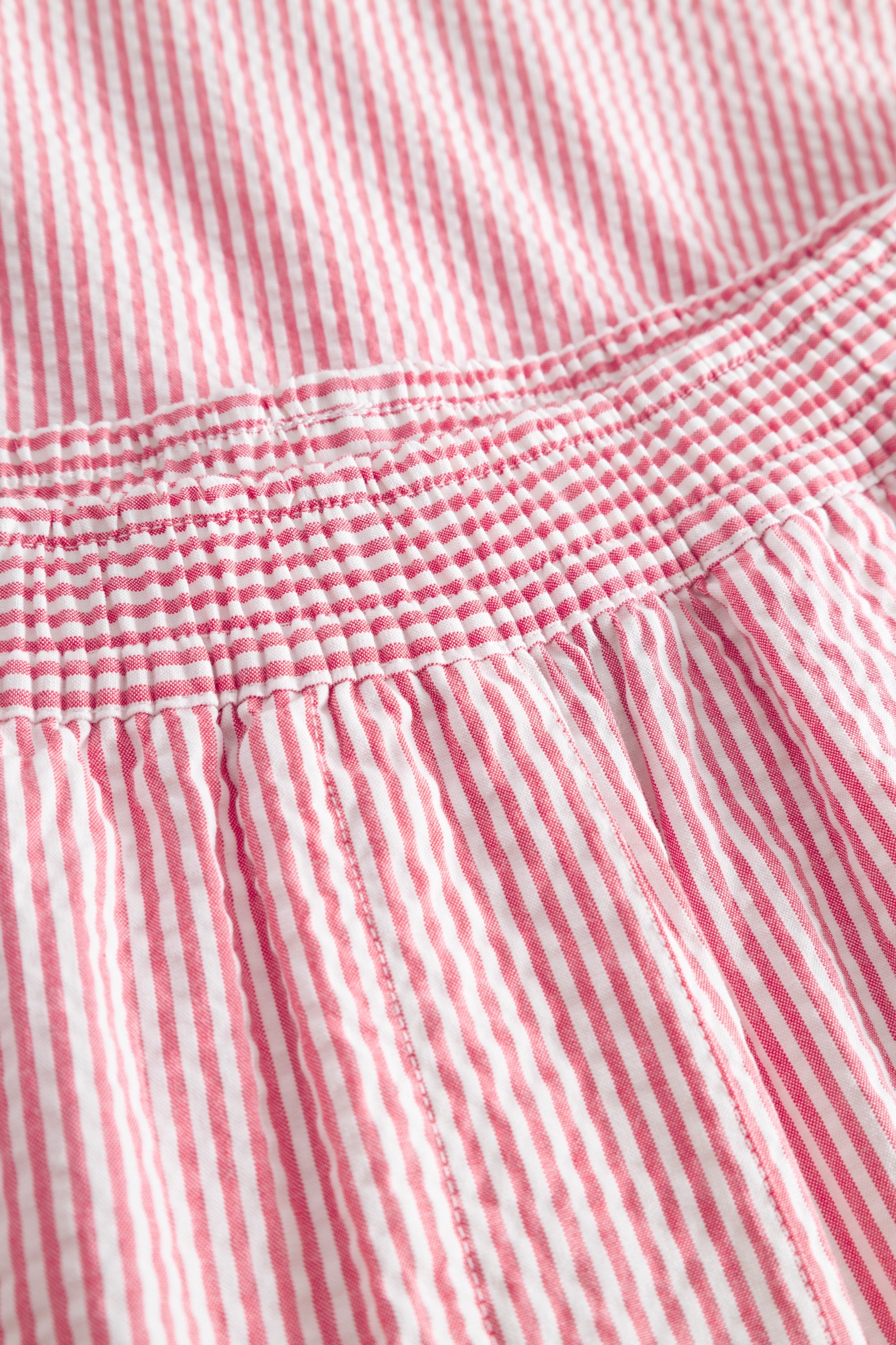 Rue de Tokyo PALLA HEAVY SEERSUCKER STRIPE Pants FADED RED STRIPE