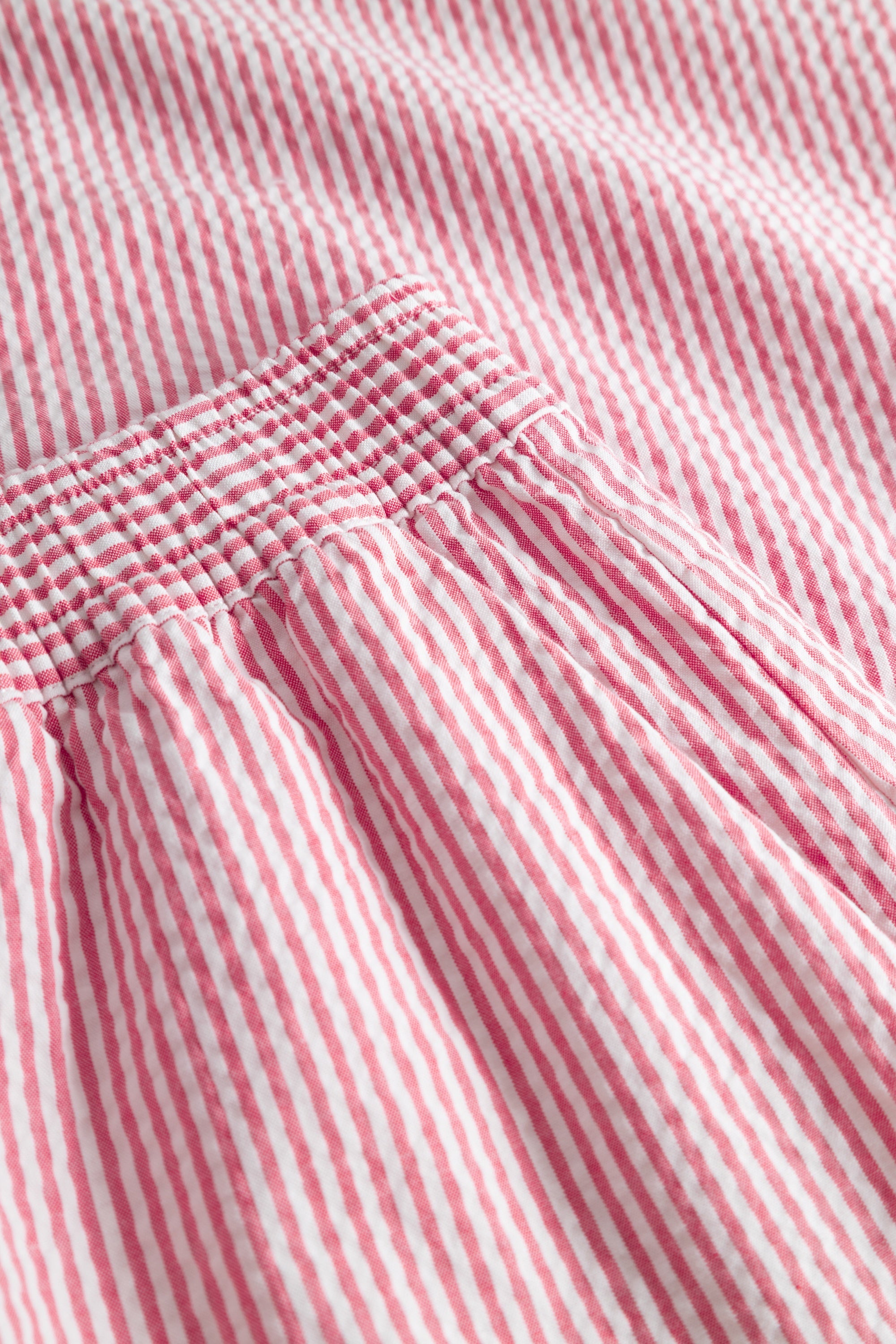Rue de Tokyo PALLA HEAVY SEERSUCKER STRIPE Pants FADED RED STRIPE