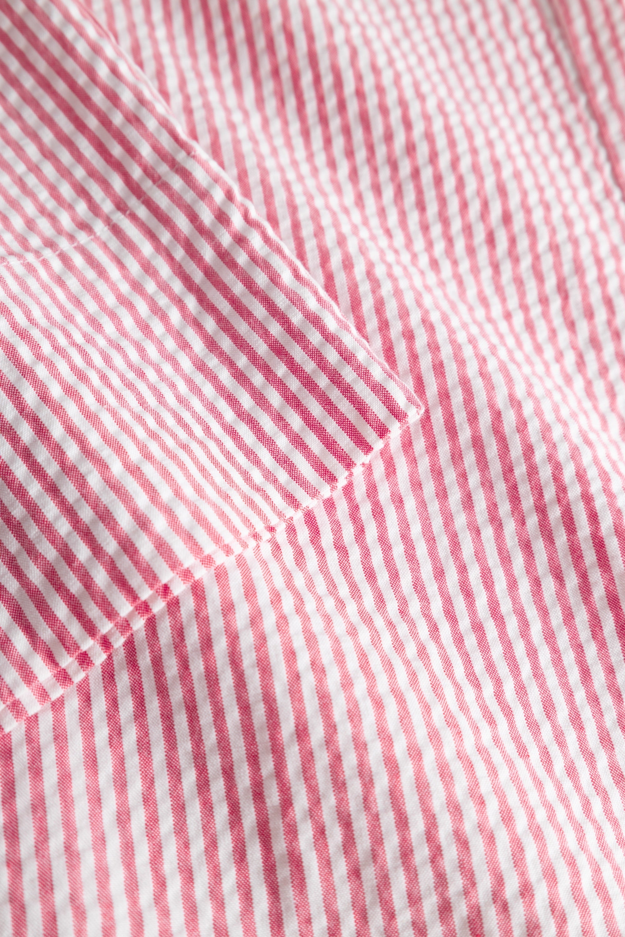 Rue de Tokyo PALLA HEAVY SEERSUCKER STRIPE Pants FADED RED STRIPE