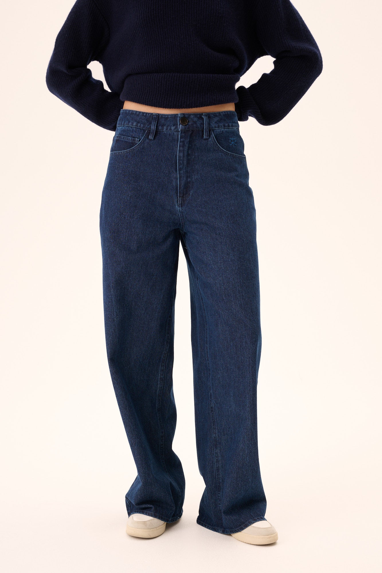 Rue de Tokyo PAMINA ORGANIC HEAVY DENIM Pants Dark Denim
