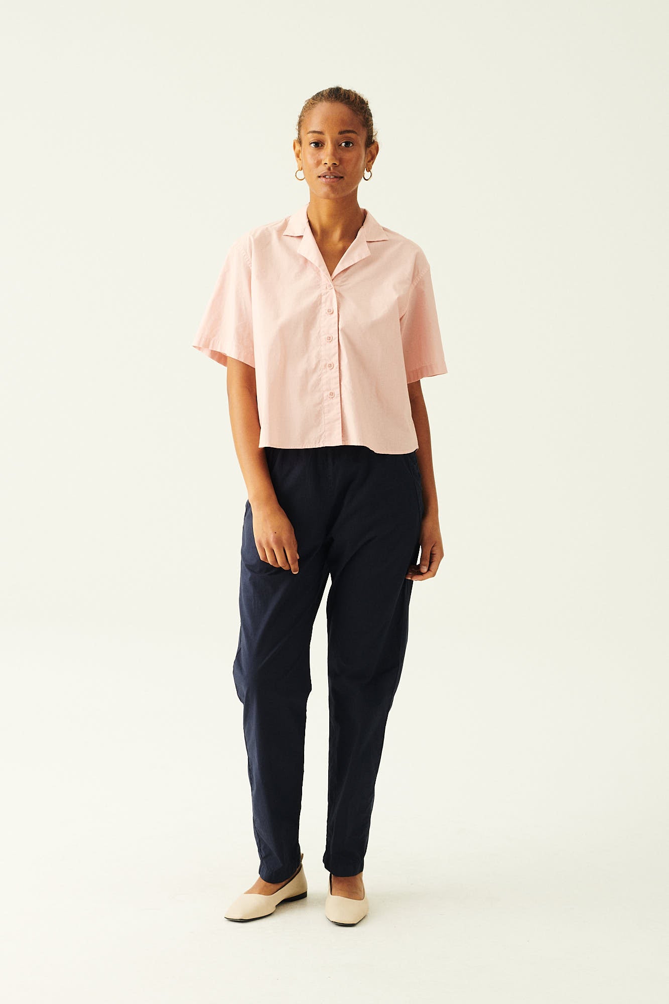 Rue de Tokyo PAREL GARMENT DYED POPLIN PANTS DARK NAVY