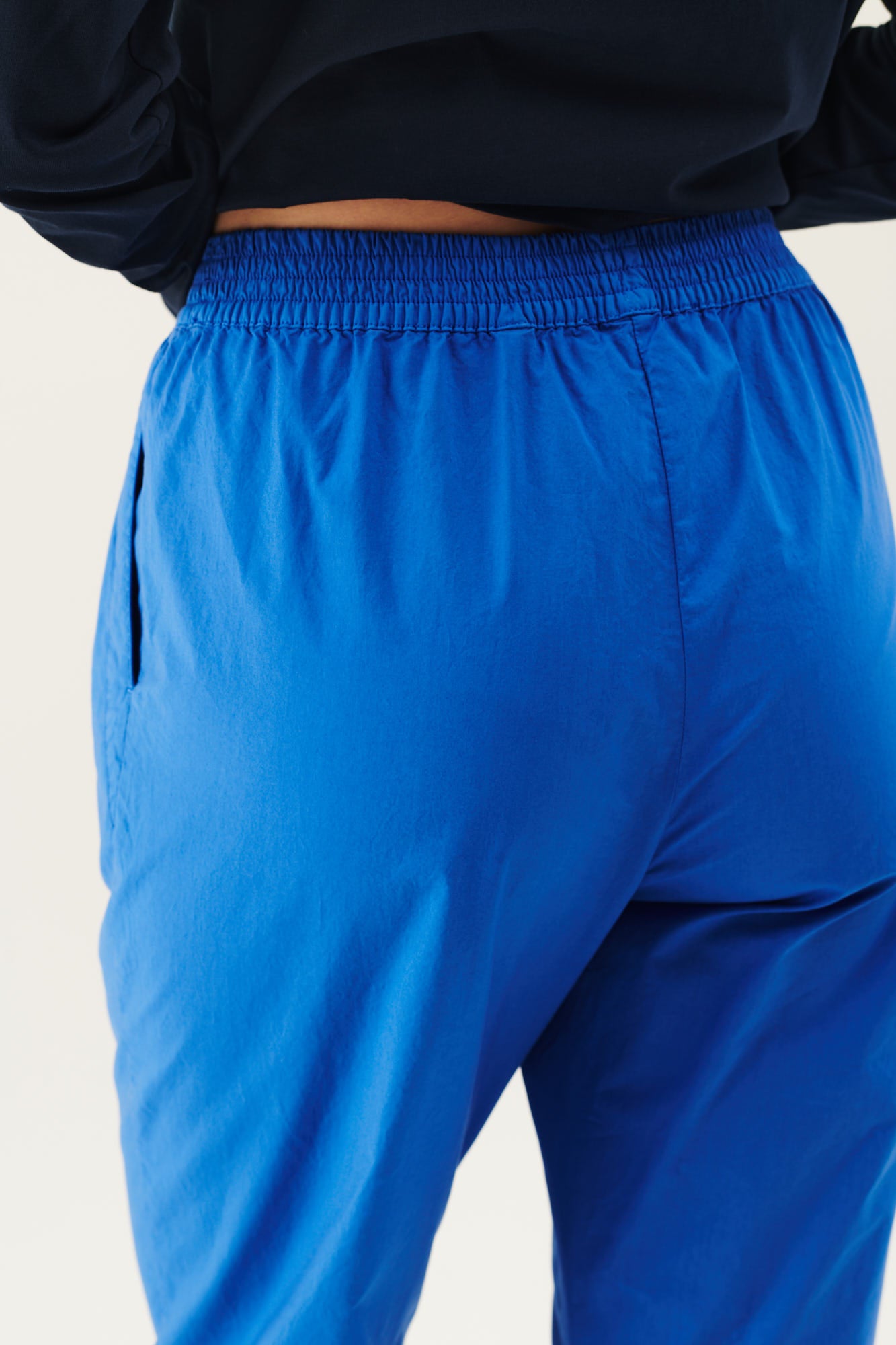 Rue de Tokyo PAREL ORGANIC GARMENT DYED POPLIN PANTS LAPIS BLUE