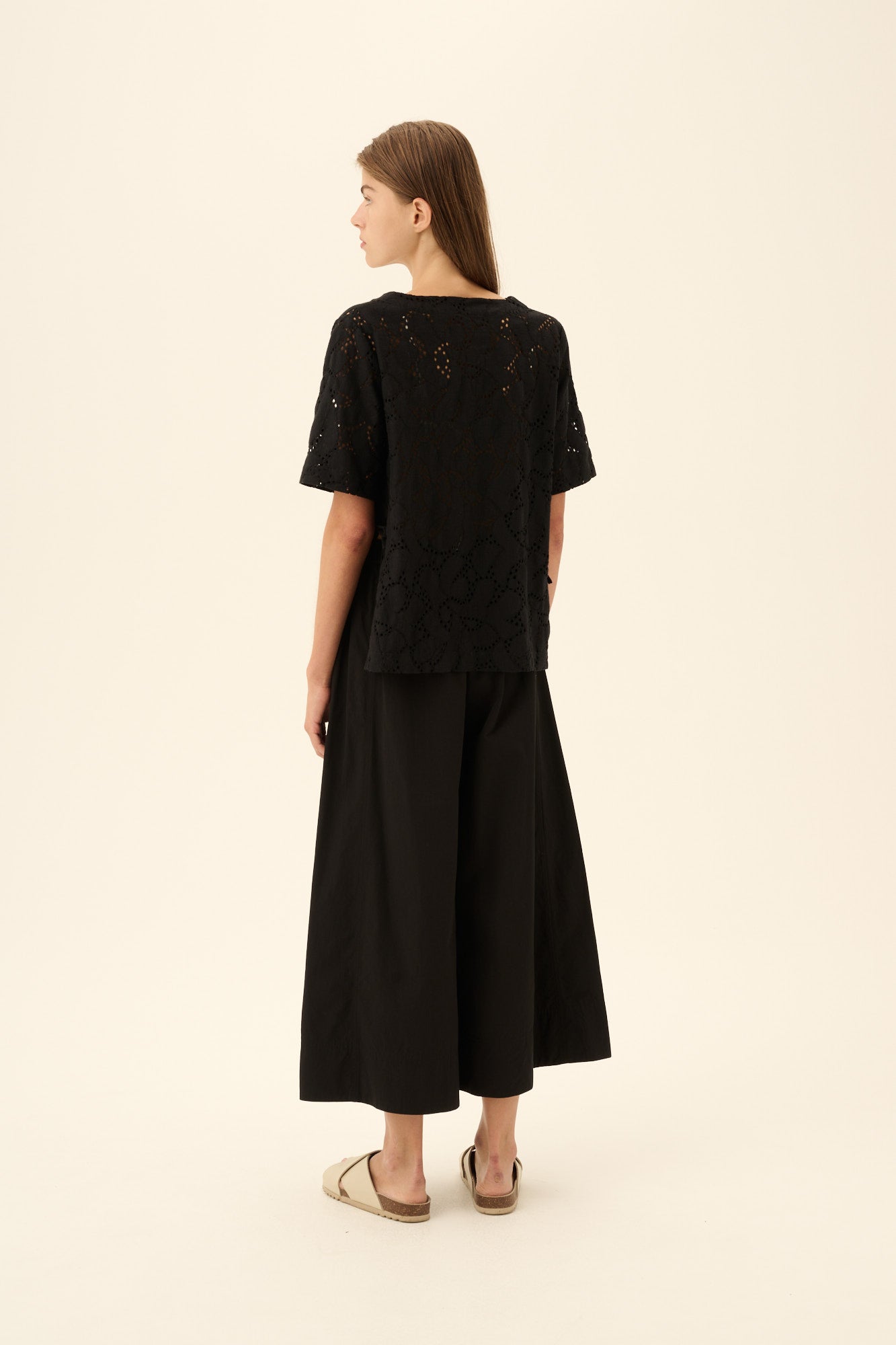 Rue de Tokyo PARMIDA MODAL POPLIN Pants BLACK