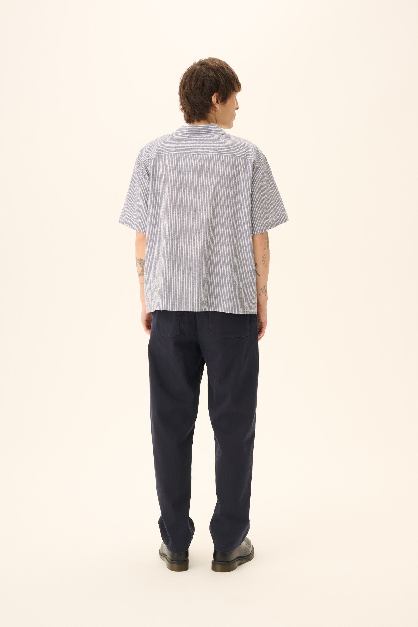Rue de Tokyo PARVEL HERRINGBONE Pants DARK NAVY