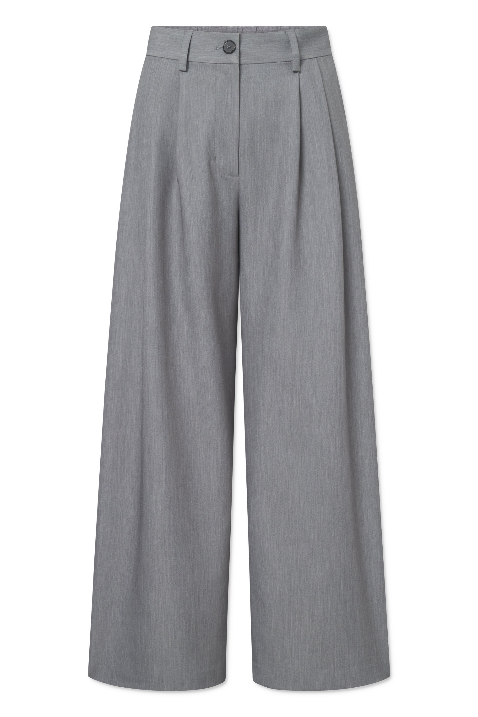 Rue de Tokyo PAULLETTA SOLID TAILORING PANTS LIGHT GRAY