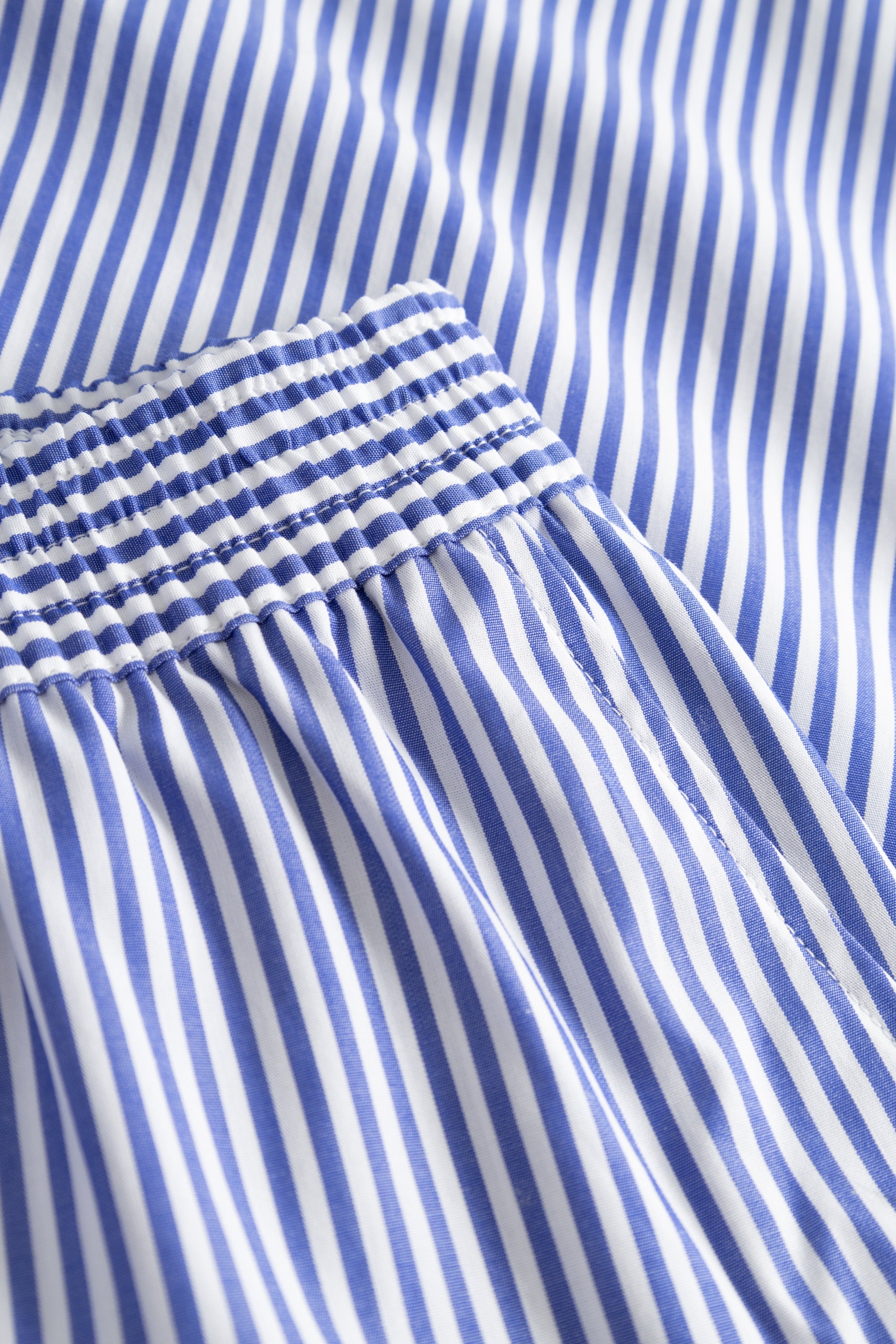 Rue de Tokyo PECHE COTTON STRIPE Shorts BLUE WHITE STRIPE