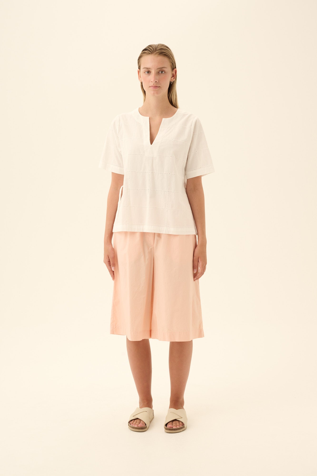 Rue de Tokyo PECHE GMTD POPLIN Shorts BEIGE ROSE
