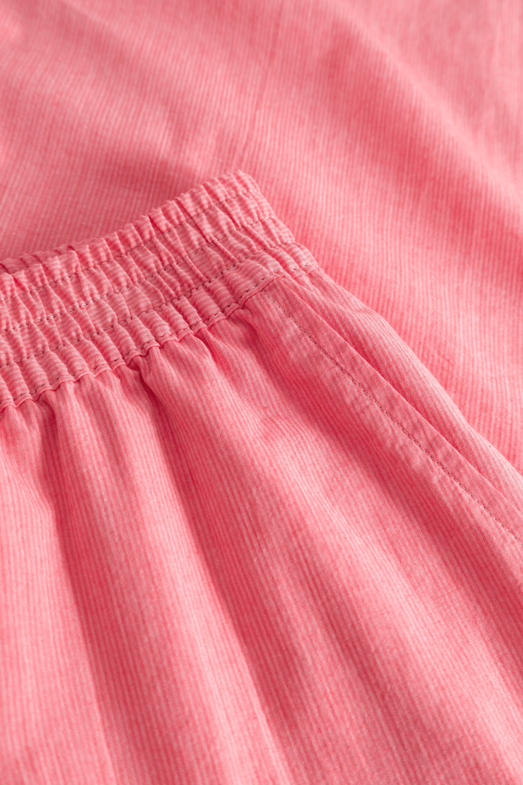 Rue de Tokyo PECHE WASHED COTTON STRIPE Shorts RED WHITE STRIPE