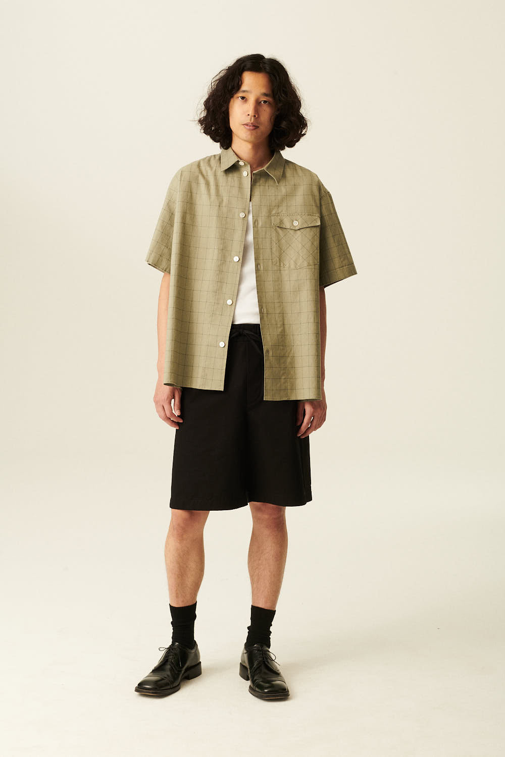 Rue de Tokyo PEDRO LIGHT TWILL SHORTS BLACK