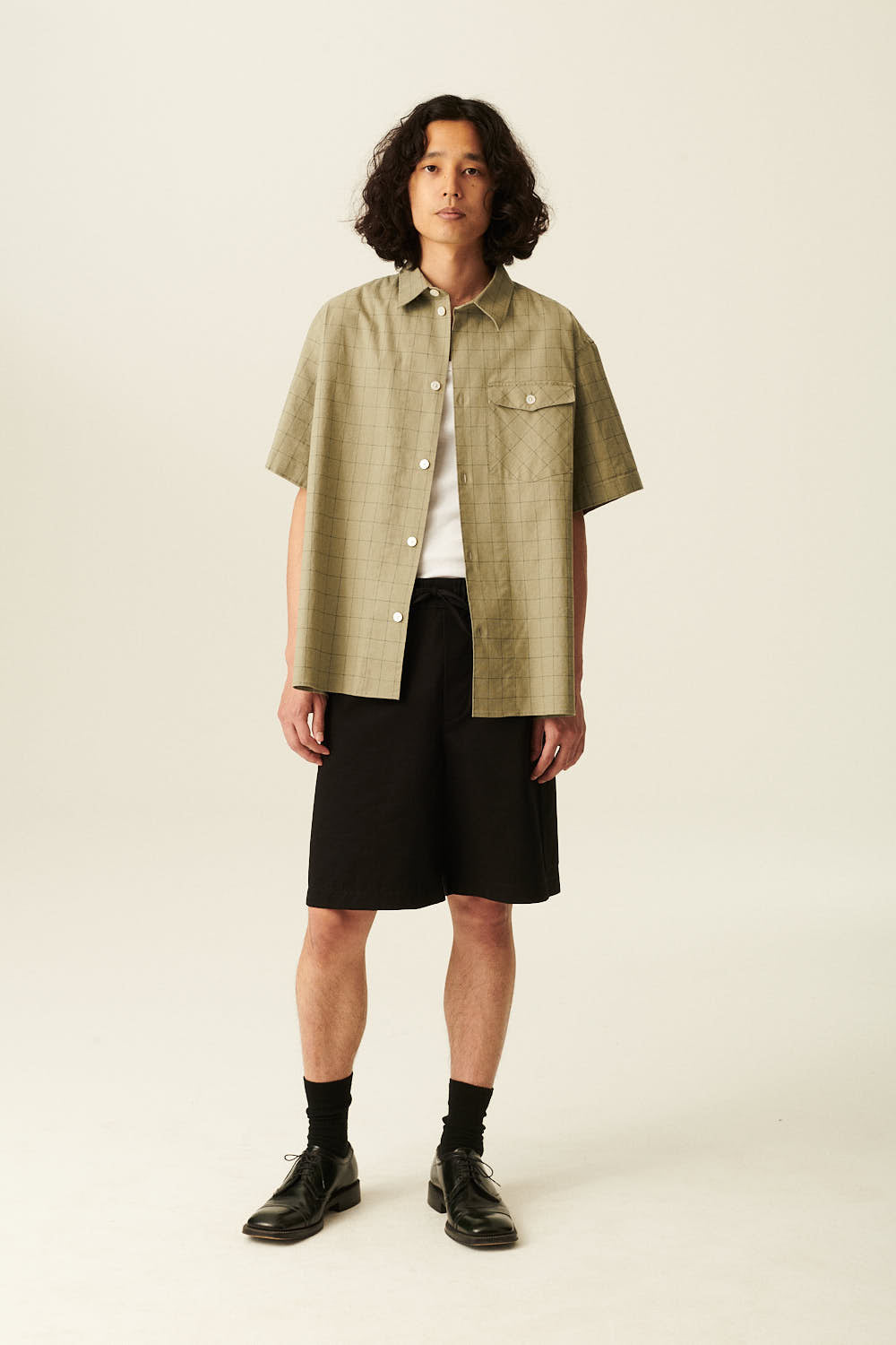 Rue de Tokyo PEDRO LIGHT TWILL SHORTS BLACK
