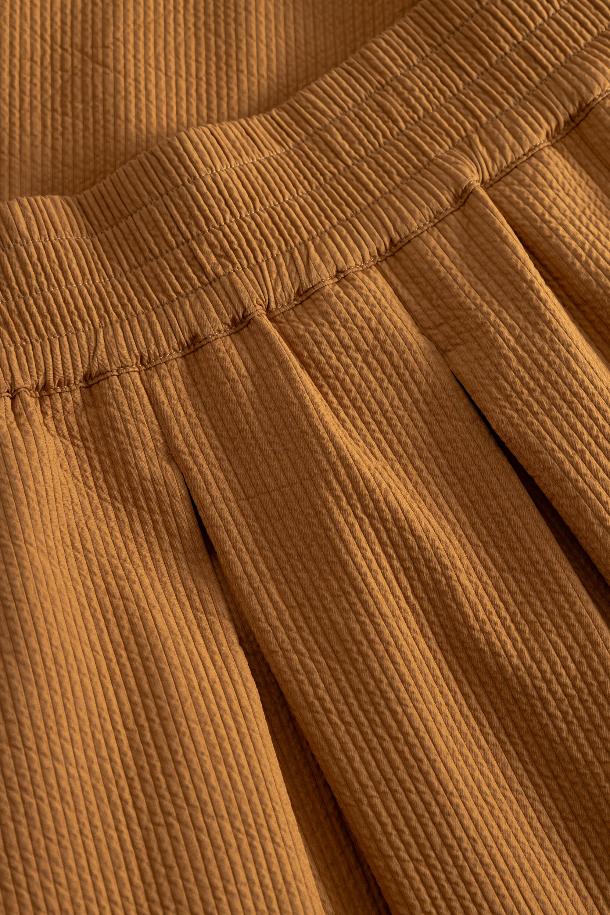 Rue de Tokyo PEGGY SMALL BUBBLE STRIPE Skirts MUSTARD BROWN