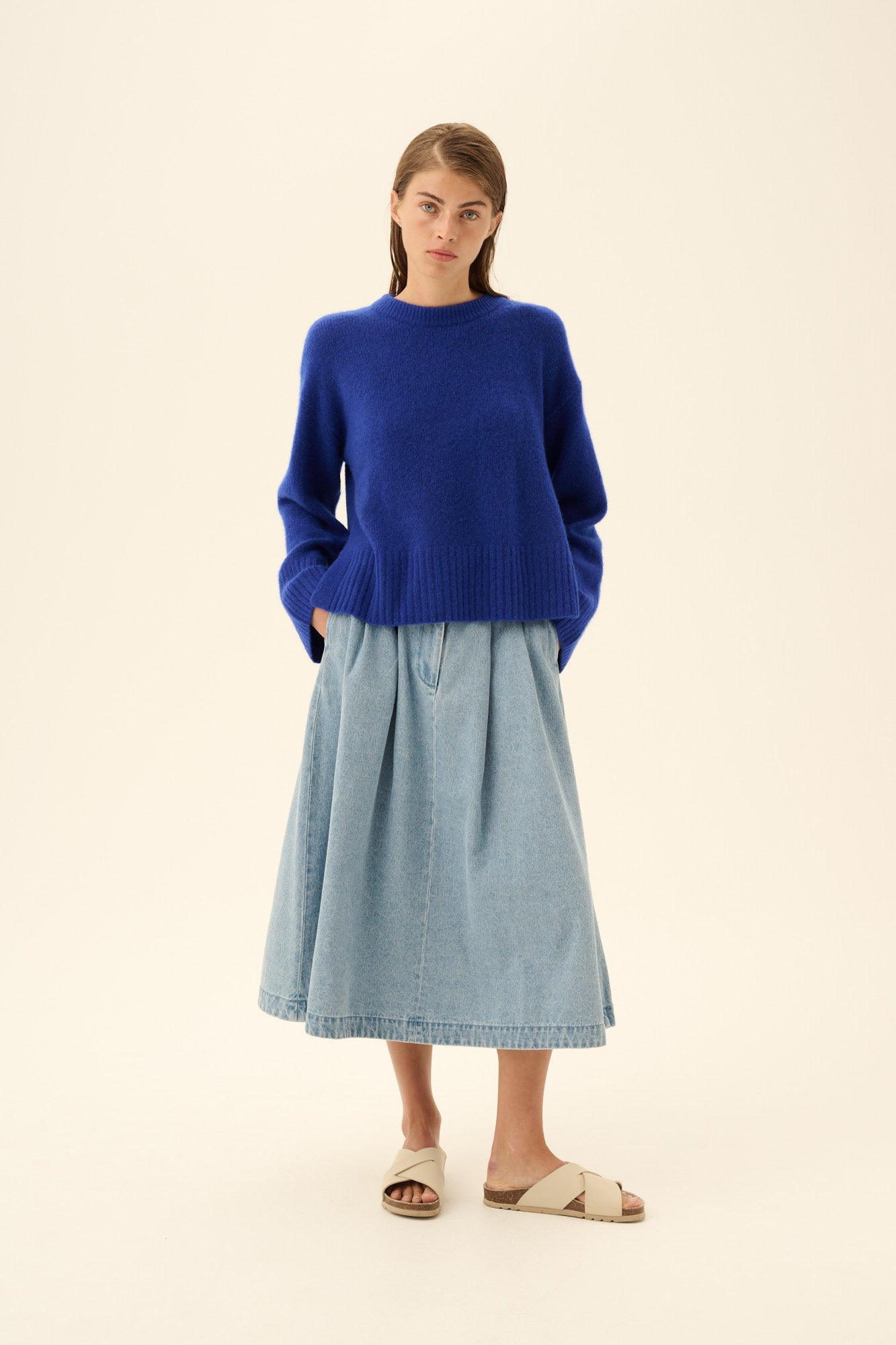 Rue de Tokyo PEN DENIM Skirts LIGHT DENIM