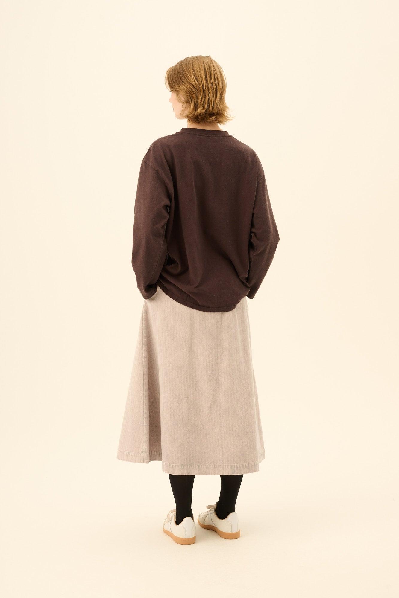 Rue de Tokyo PEN FADED HERRINGBONE Skirts ICY LAVENDER