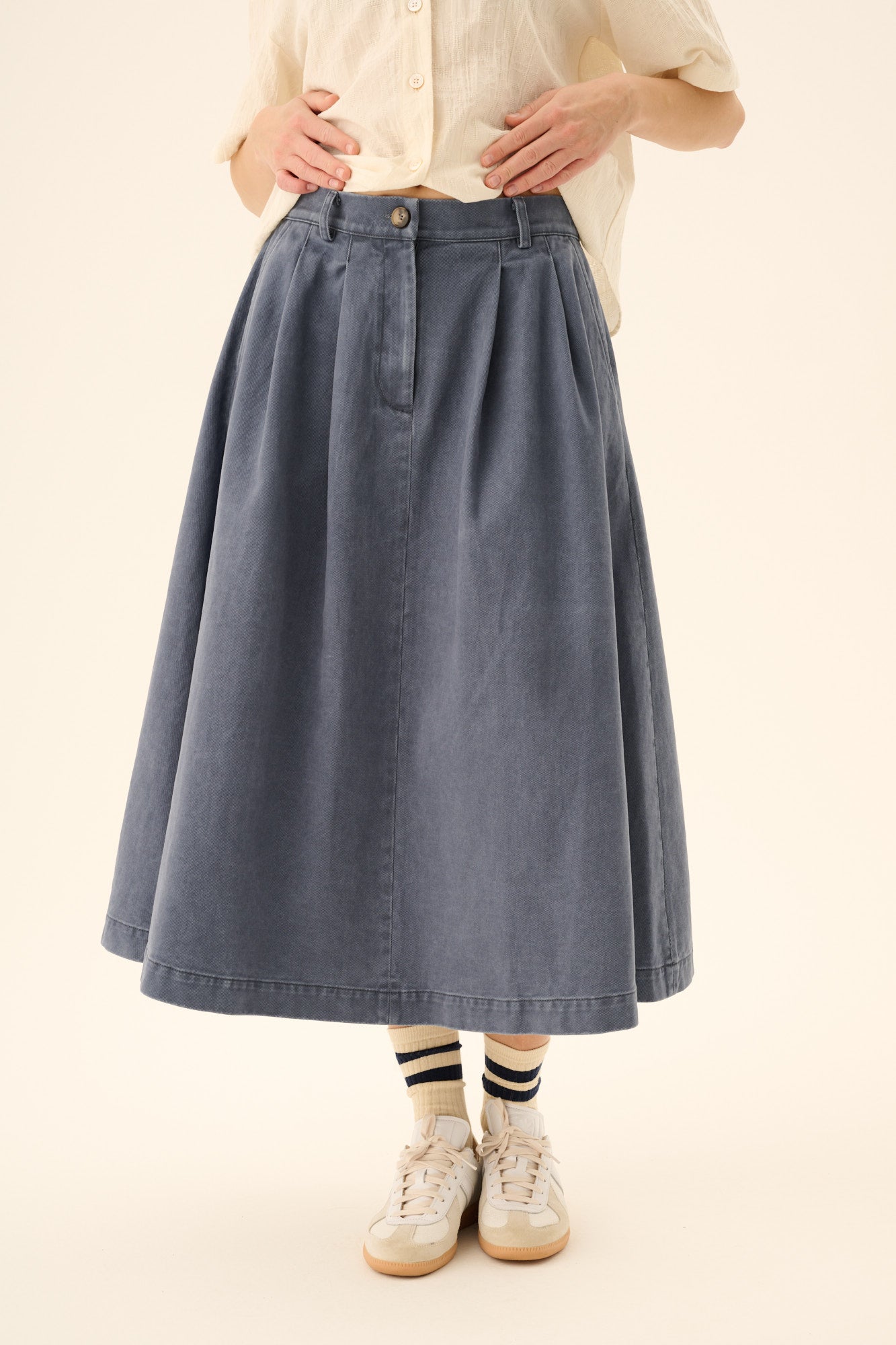 Rue de Tokyo PEN FADED TWILL Skirts SOFT BLUE