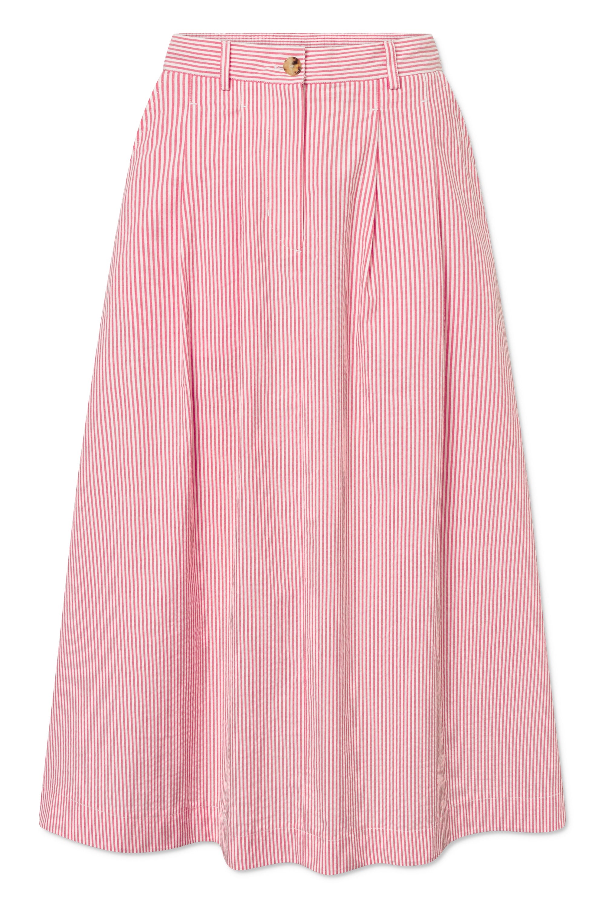 Rue de Tokyo PEN HEAVY SEERSUCKER STRIPE Skirts FADED RED STRIPE