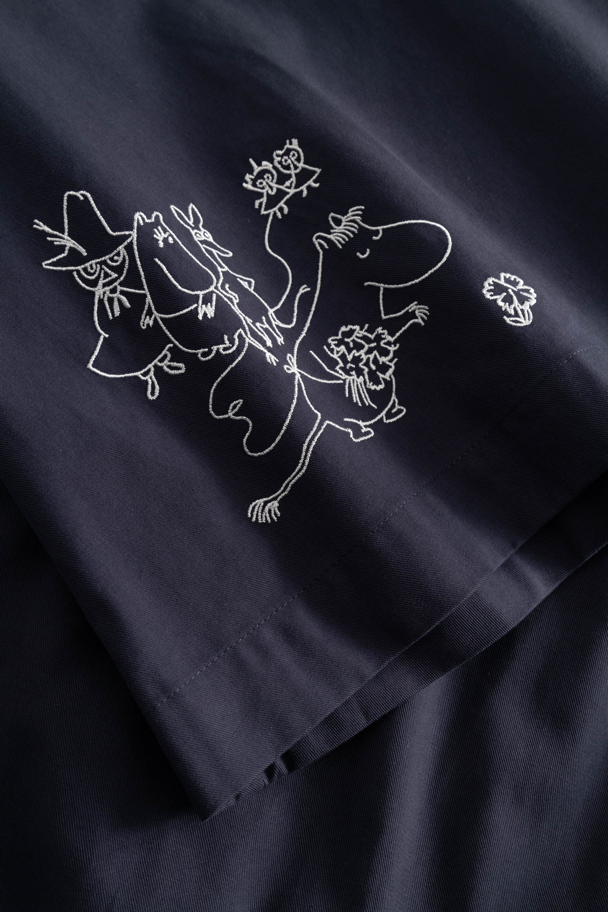 Rue de Tokyo PEN MOOMIN COTTON TWILL Skirts NAVY CHALK EMBROIDERY