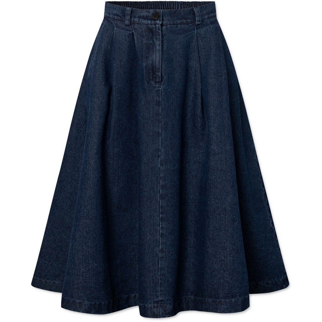 Rue de Tokyo PEN ORGANIC HEAVY DENIM Skirts Dark Denim