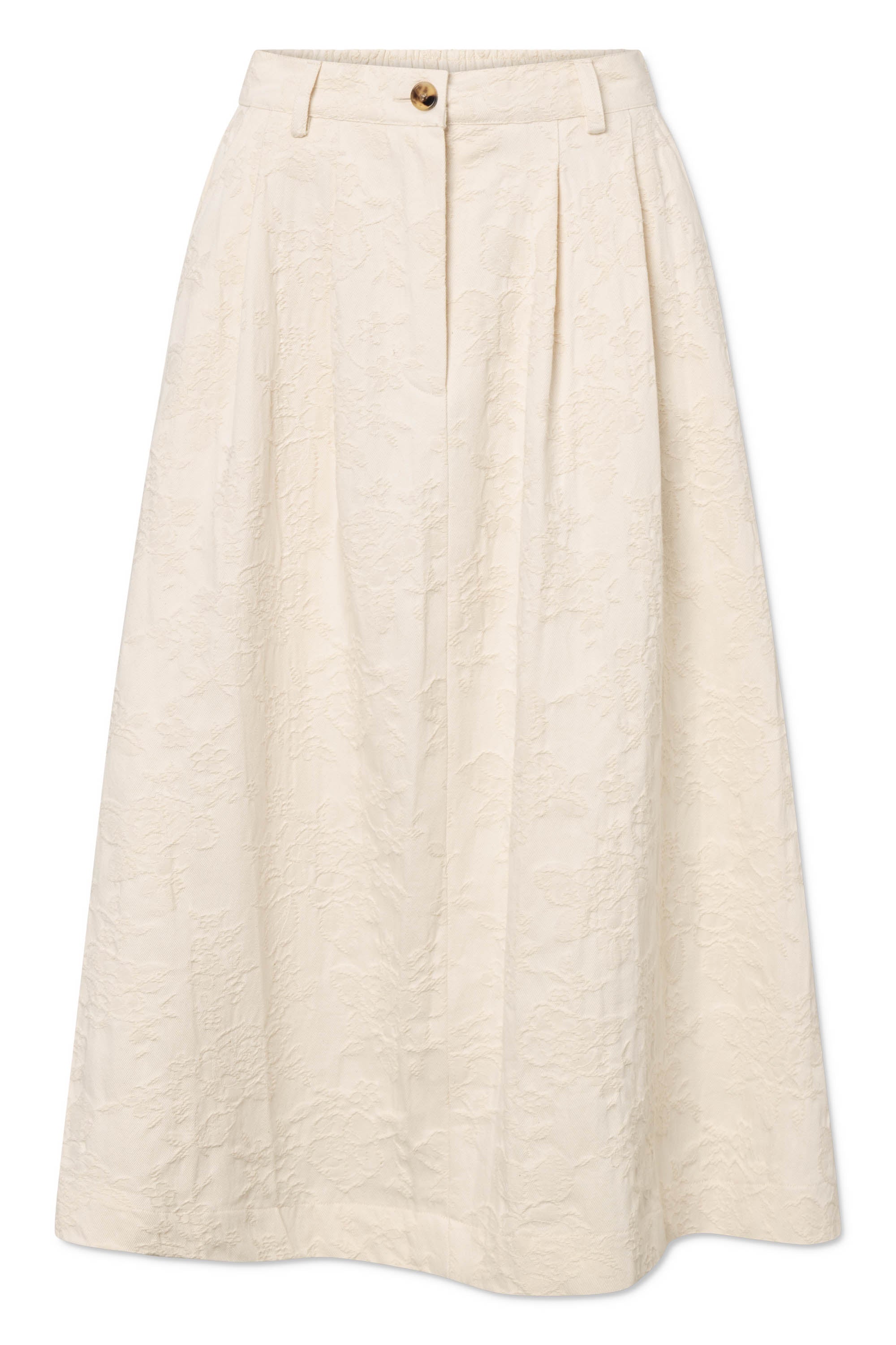 Rue de Tokyo PEN STRUCTURED FLOWER Skirts EGGSHELL