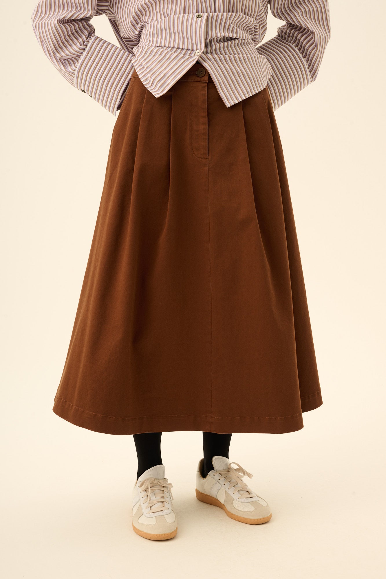 Rue de Tokyo PEN TWILL Skirts CAPUCCINO
