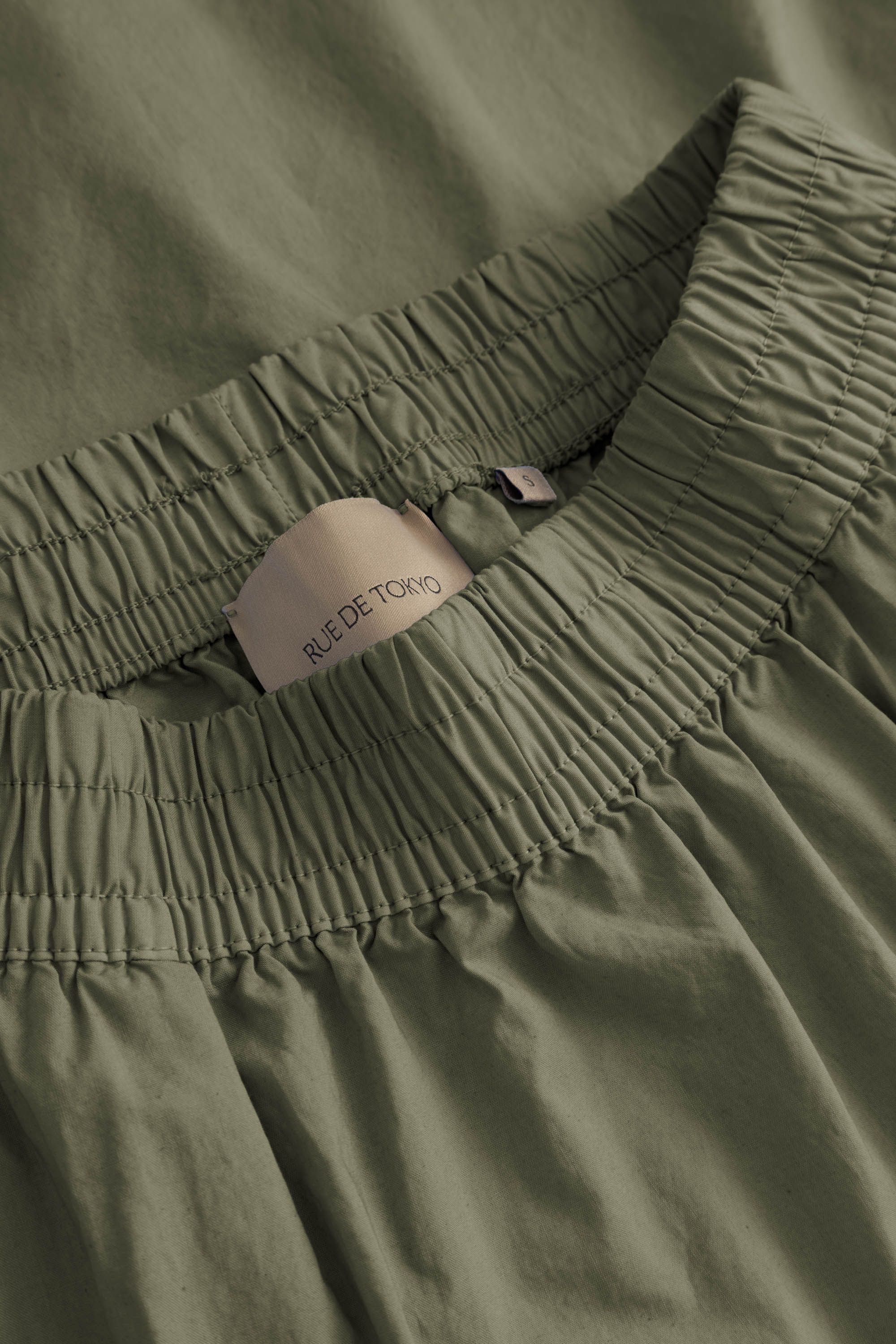 Rue de Tokyo PETULA GMTD POPLIN Skirts MOSS GREEN