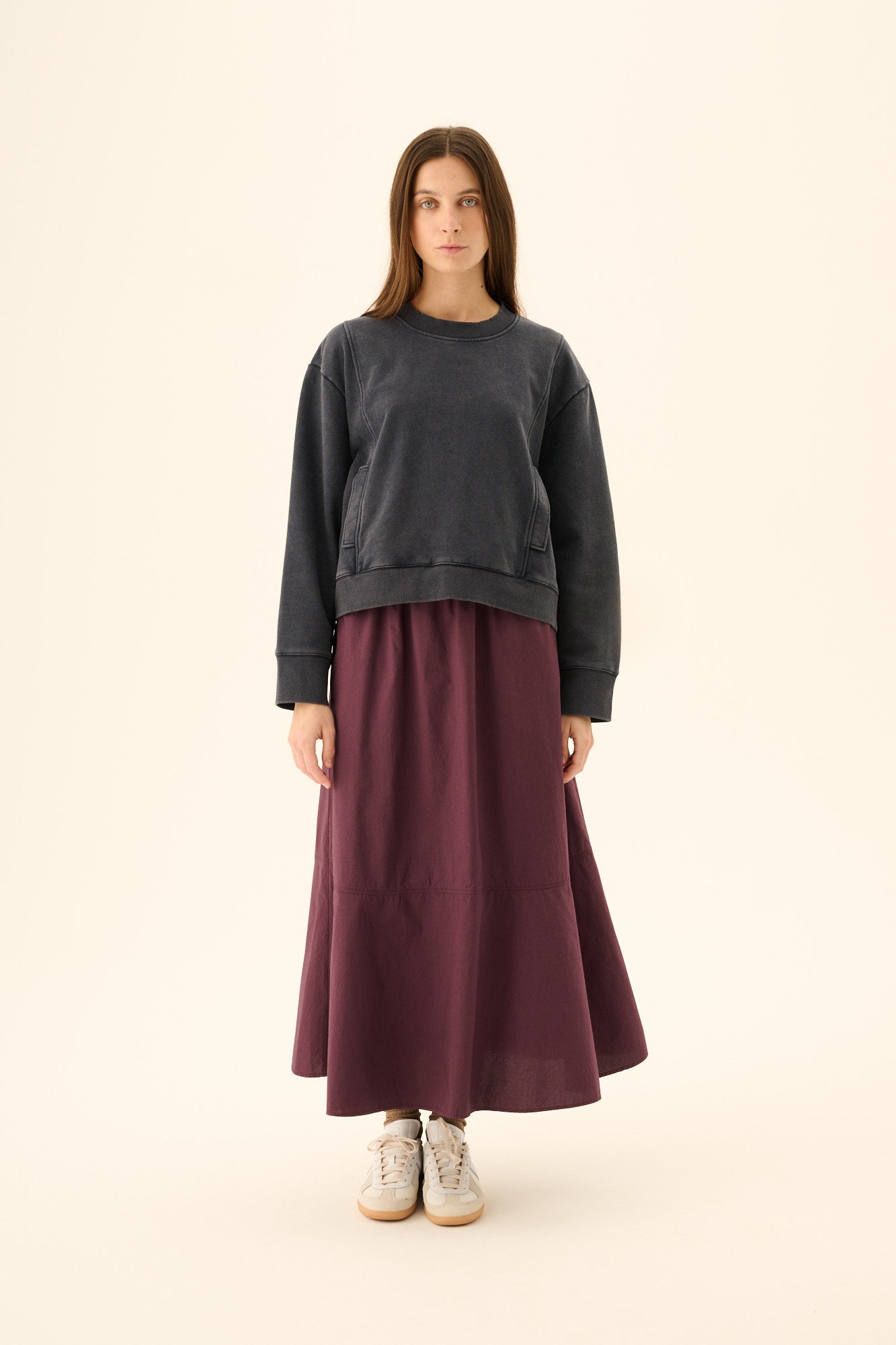 Rue de Tokyo PETULA GMTD POPLIN Skirts PLUM PURPLE