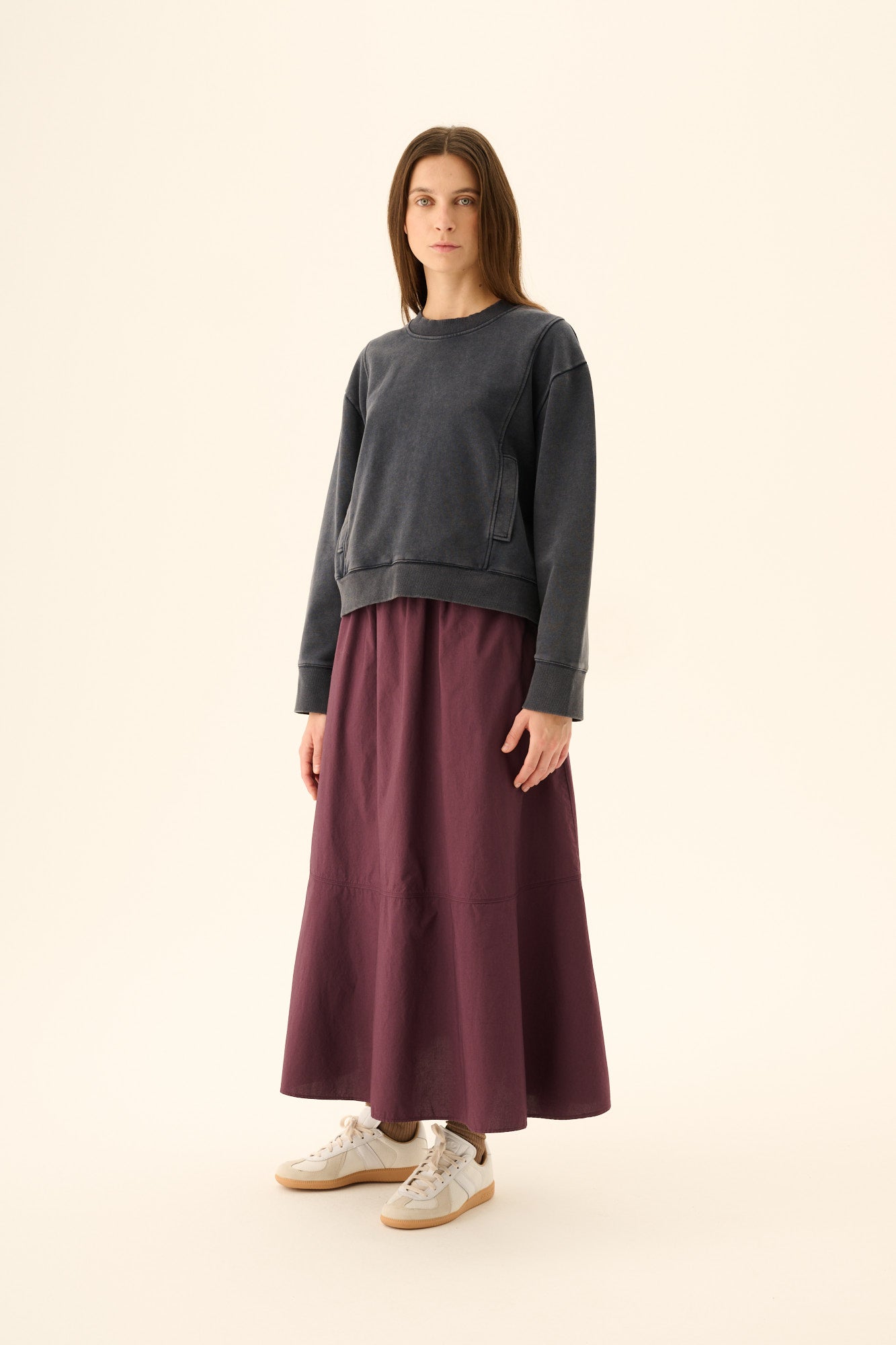 Rue de Tokyo PETULA GMTD POPLIN Skirts PLUM PURPLE