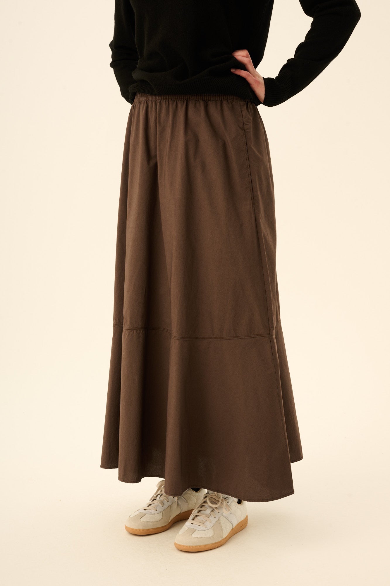 Rue de Tokyo PETULA GMTD POPLIN Skirts FUDGE
